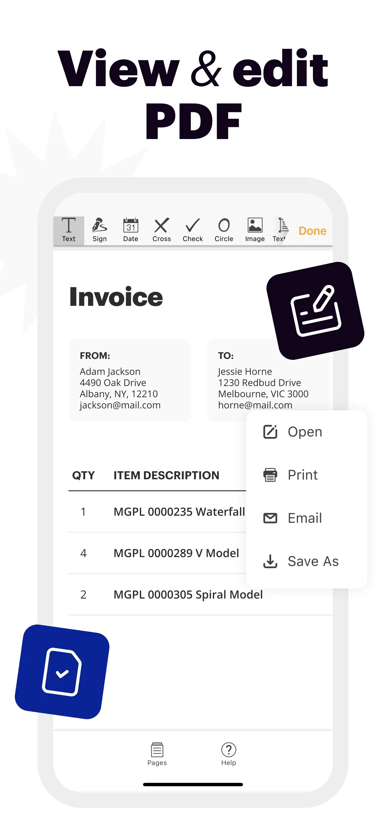 pdfFiller: PDF document editor iphone screenshot 1