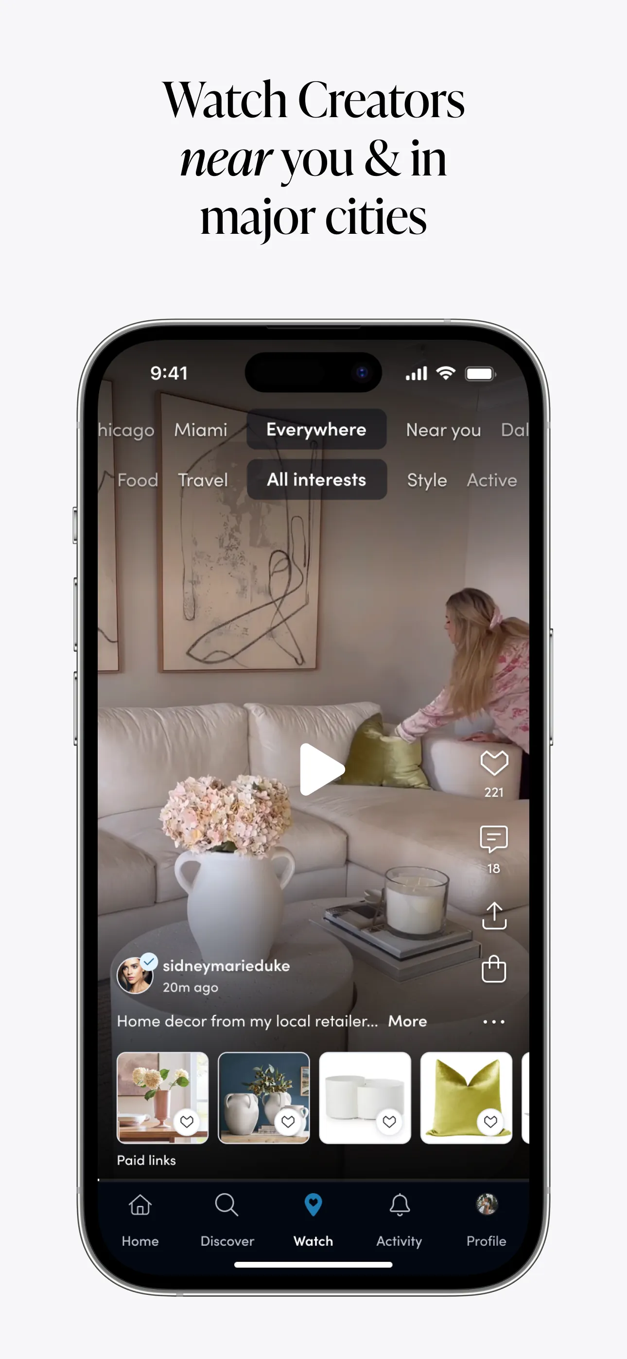 LTK: Watch Creators Near You iphone screenshot 4