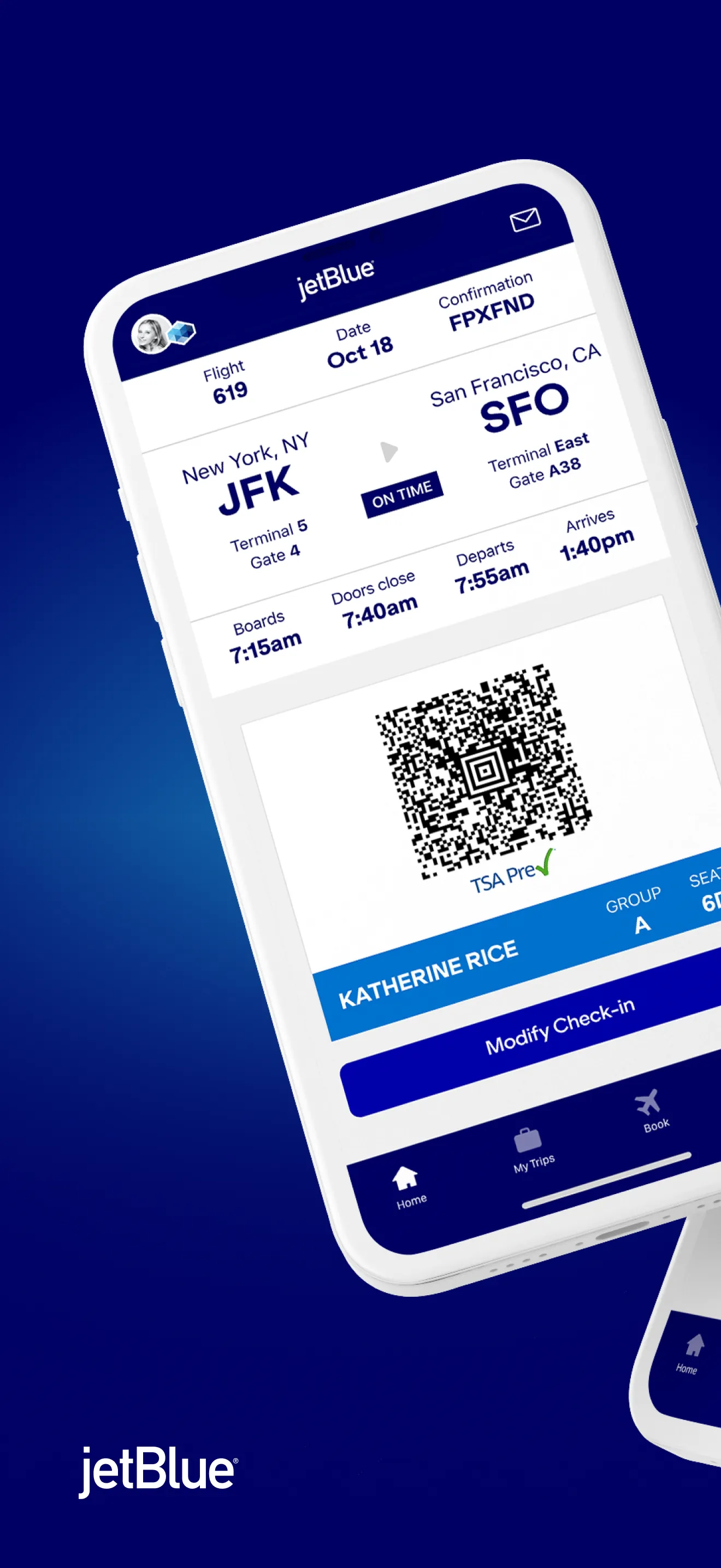 JetBlue - Book & manage trips iphone screenshot 1