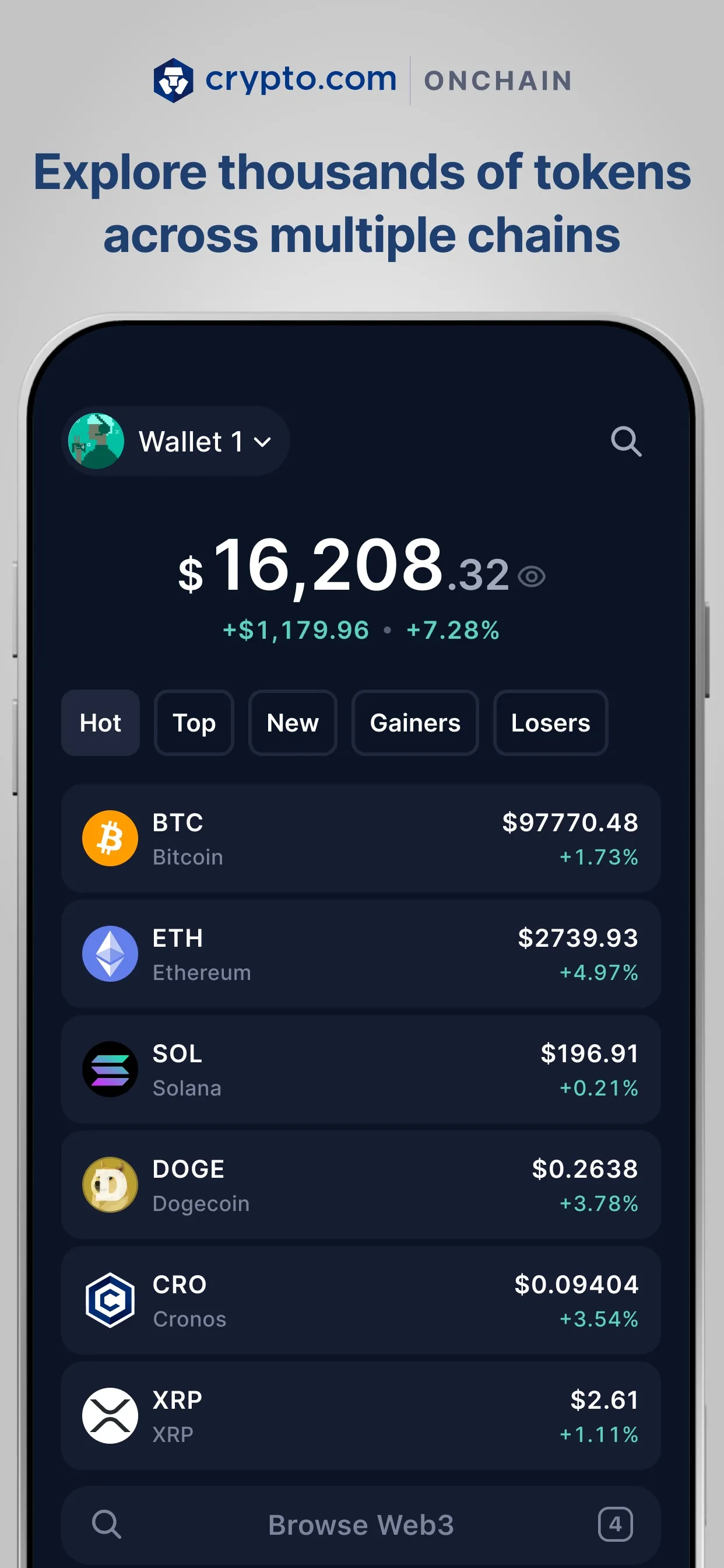 Crypto.com: Onchain Wallet iphone screenshot 1