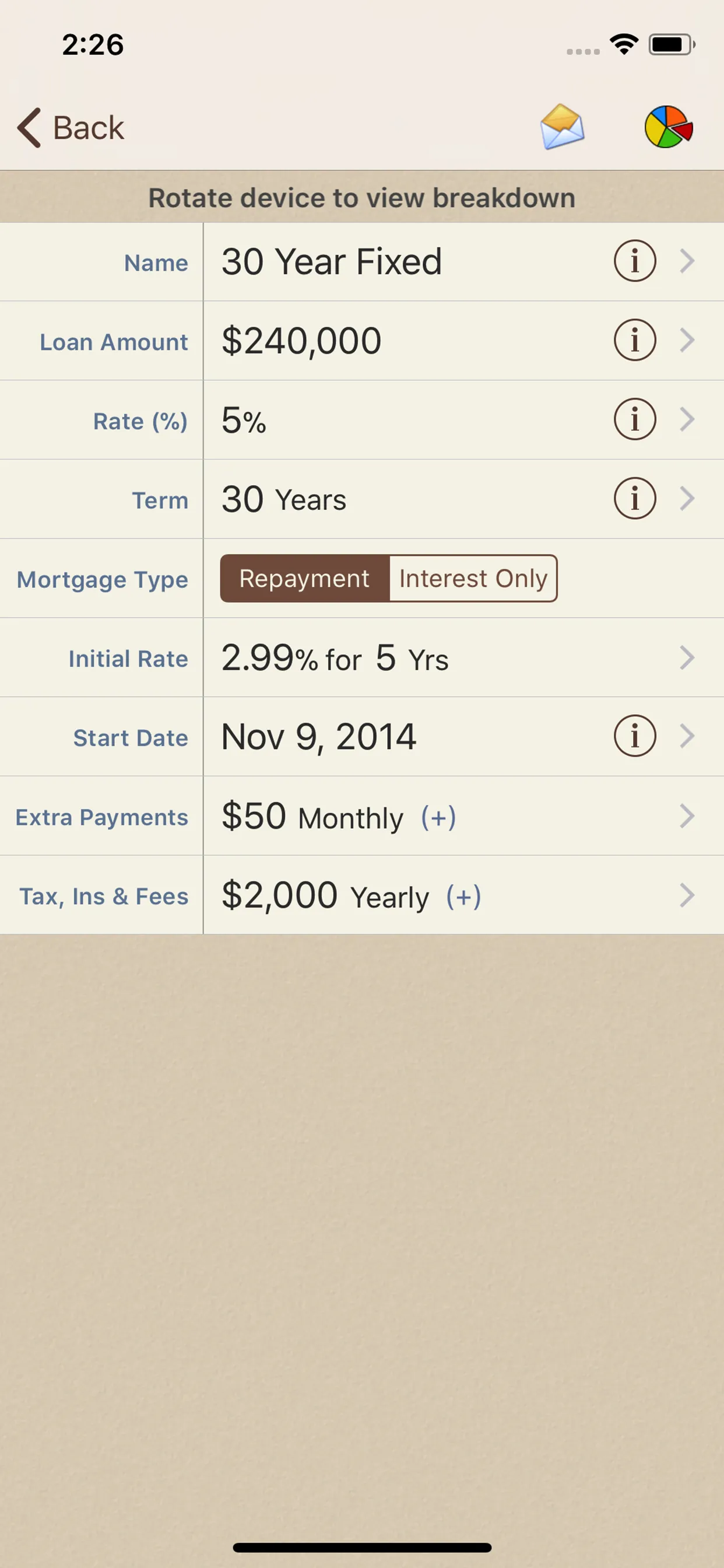 Mortgage Calculator™ iphone screenshot 2