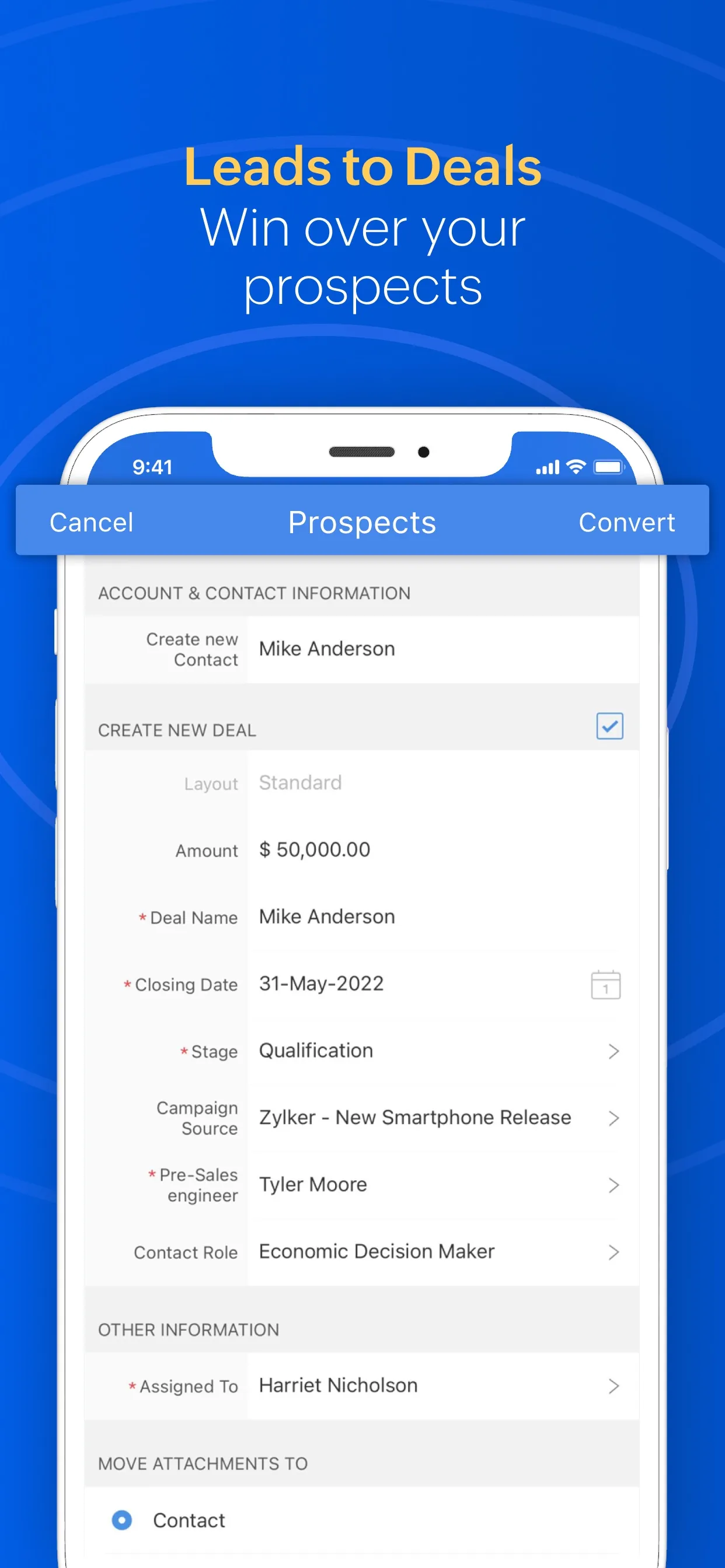 Zoho CRM - Sales & Marketing iphone screenshot 4