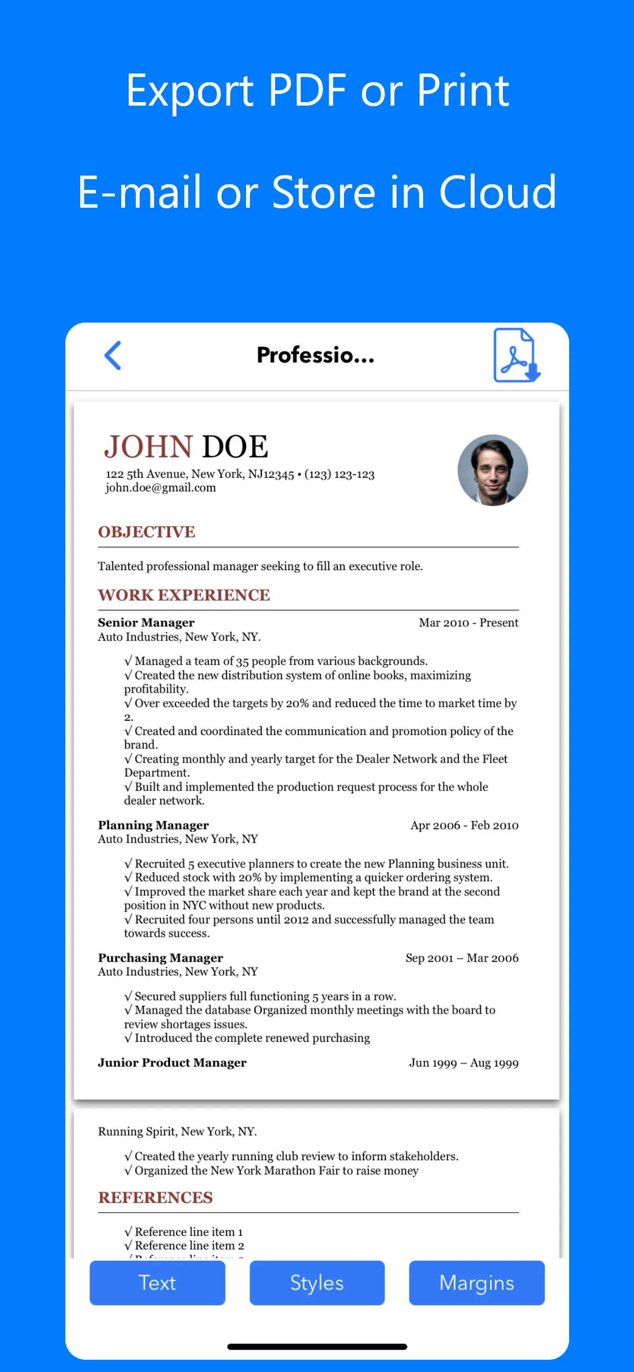 Resume Builder⁺ iphone screenshot 3