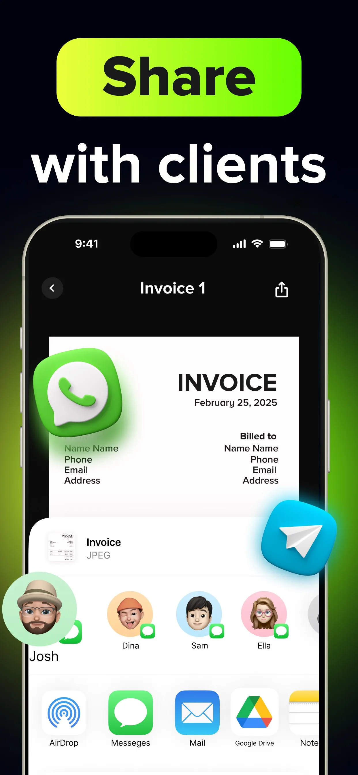 Invoice Maker & Receipt Pro iphone screenshot 3