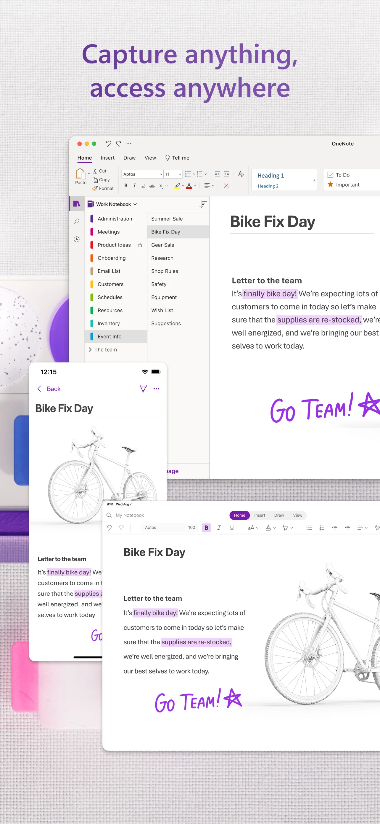 Microsoft OneNote iphone screenshot 4