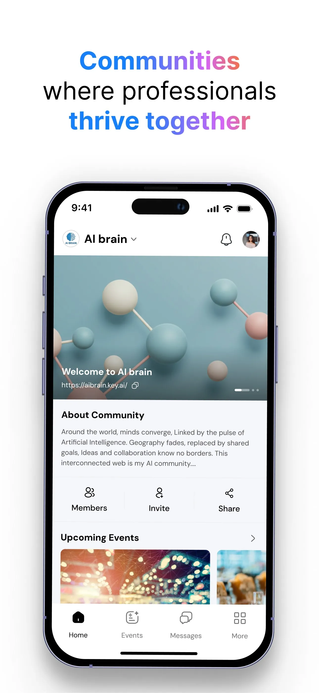 Key: Professional Networking iphone screenshot 1
