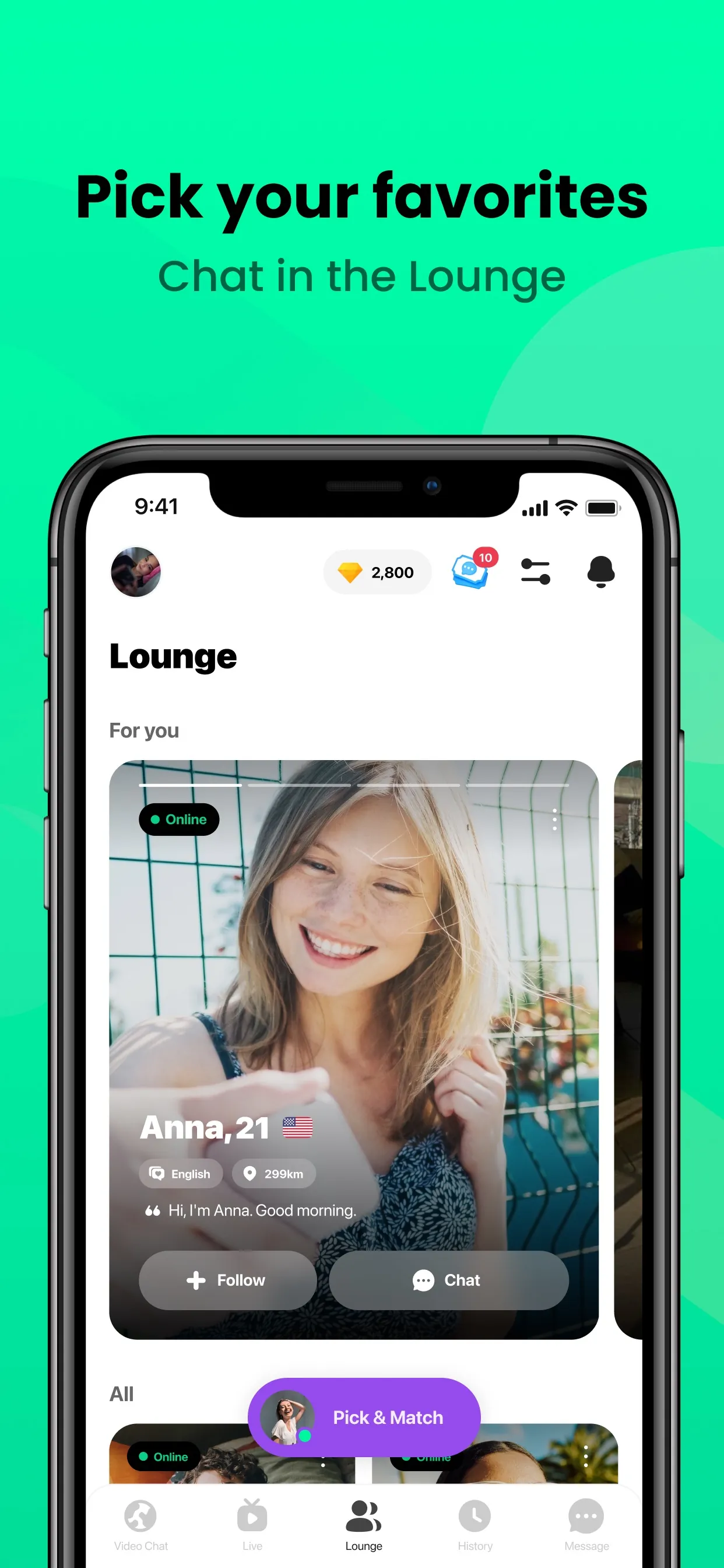 Azar: 1 on 1 Video Chat Online iphone screenshot 3