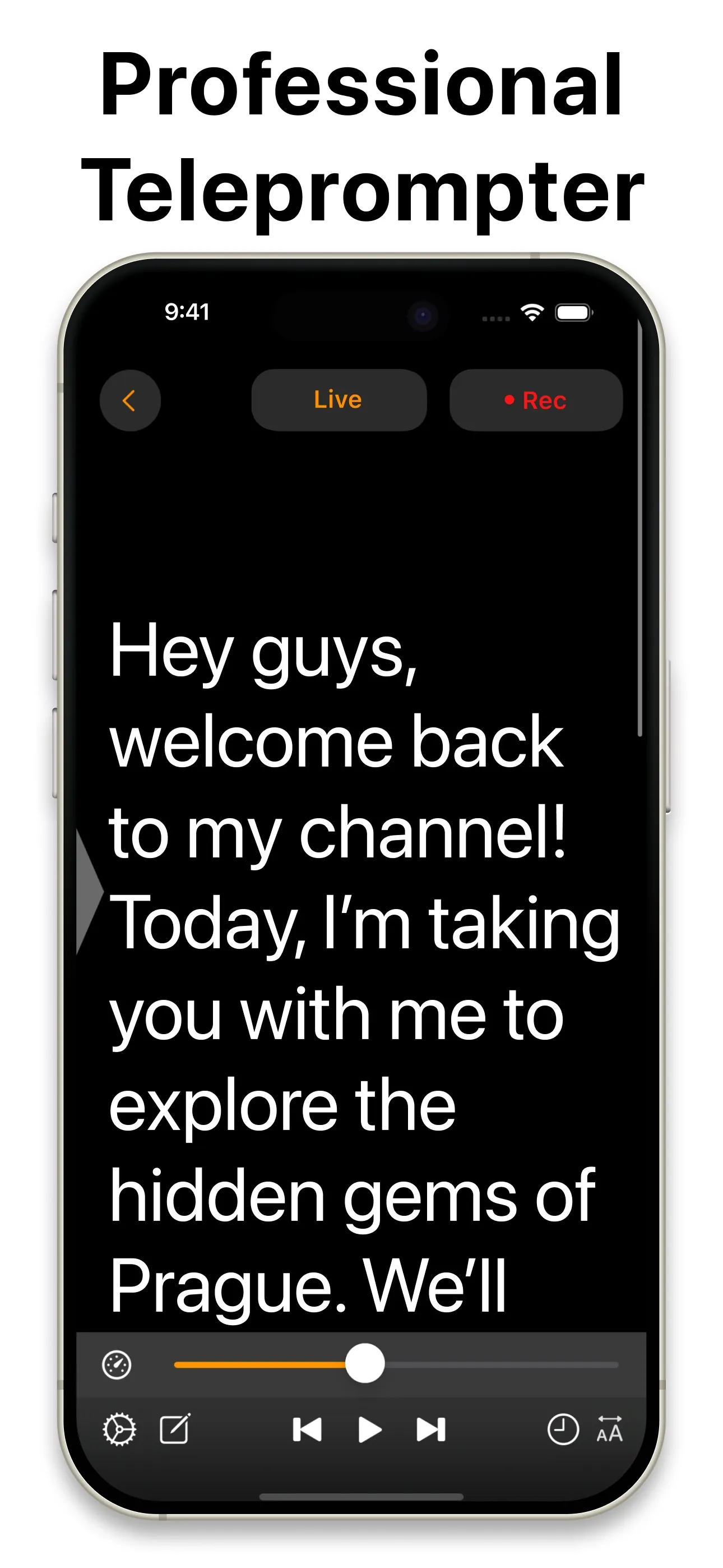 Teleprompter.com iphone screenshot 2