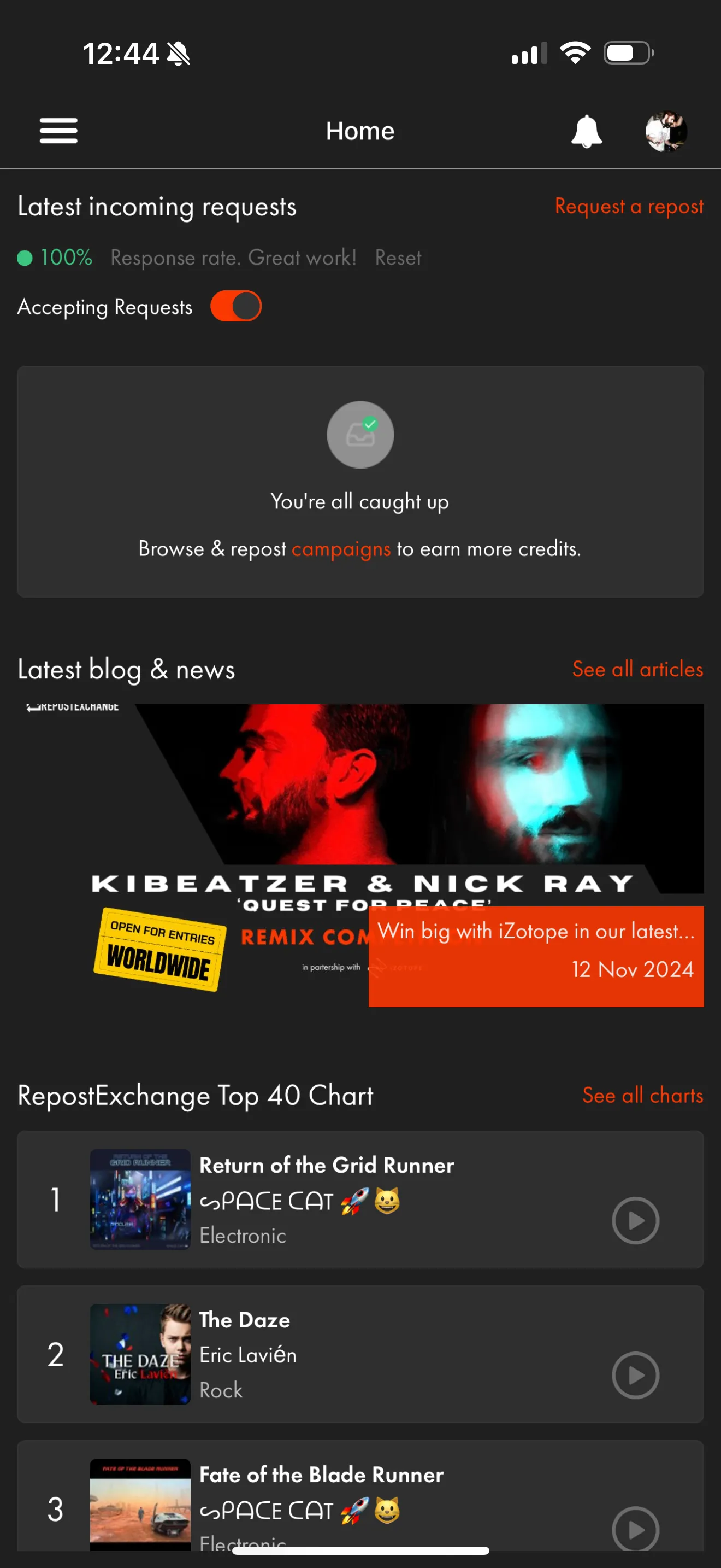 RepostExchange - Promote Music iphone screenshot 1