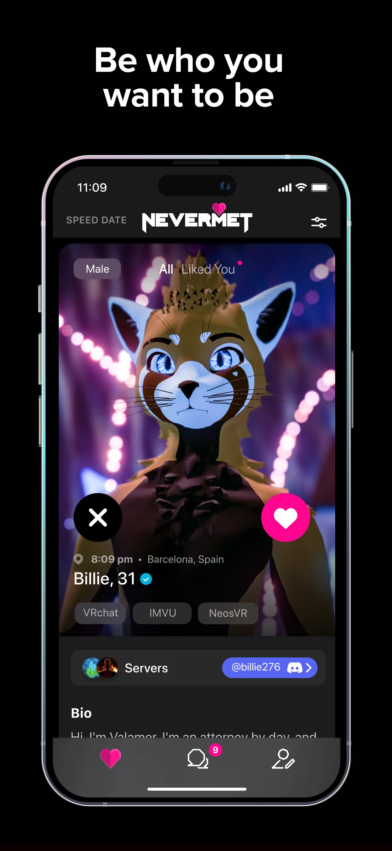 Nevermet - VR Dating Metaverse iphone screenshot 4