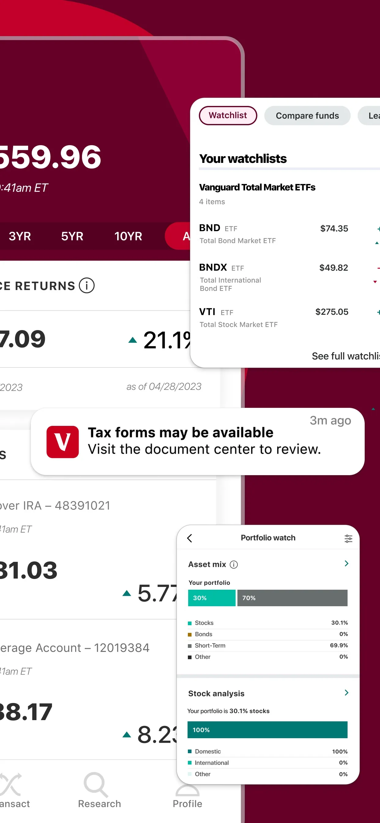 Vanguard: Save, Invest, Retire iphone screenshot 2