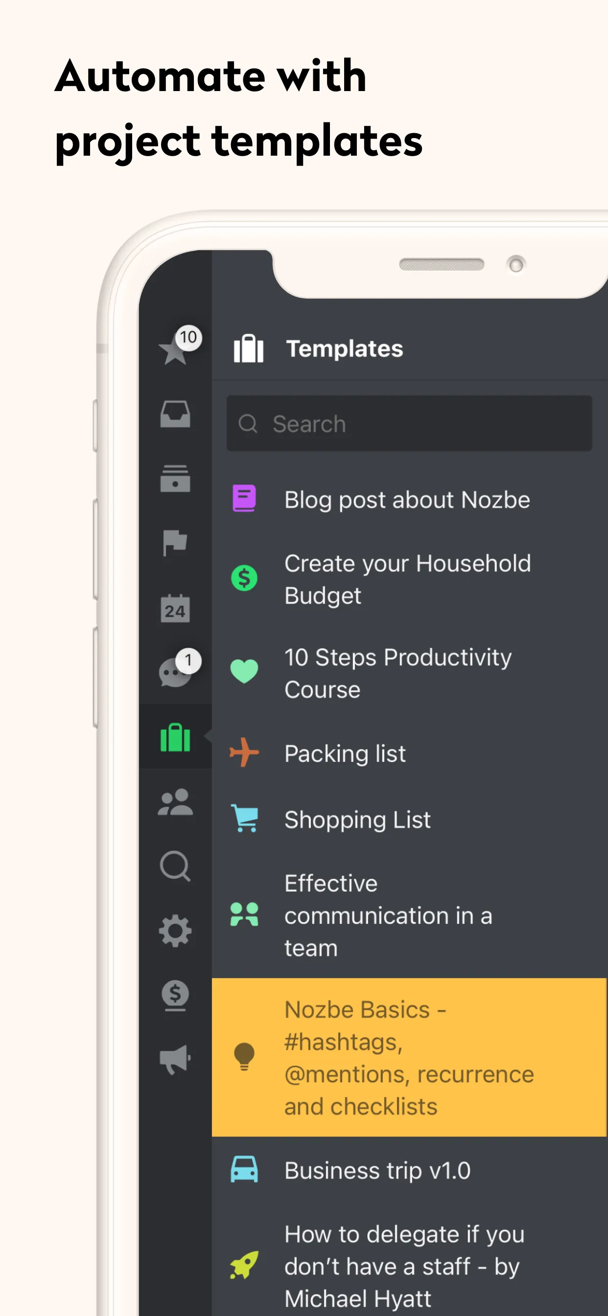Nozbe Classic iphone screenshot 4