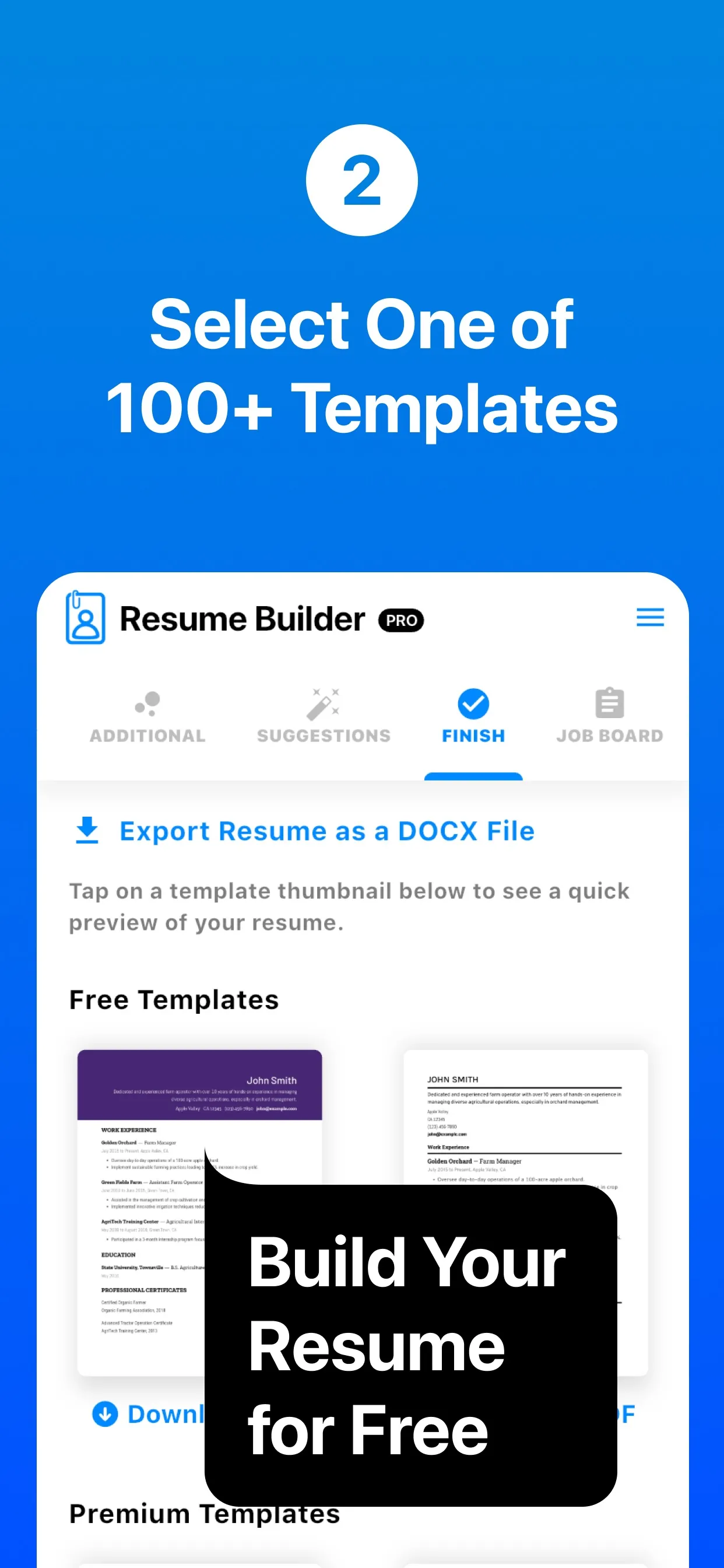 Resume Builder Pro+ with AI iphone screenshot 2