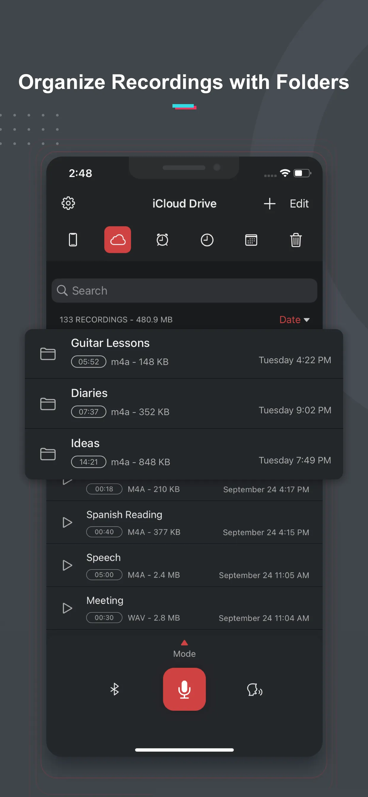 Voice Recorder & Notes Pro iphone screenshot 3