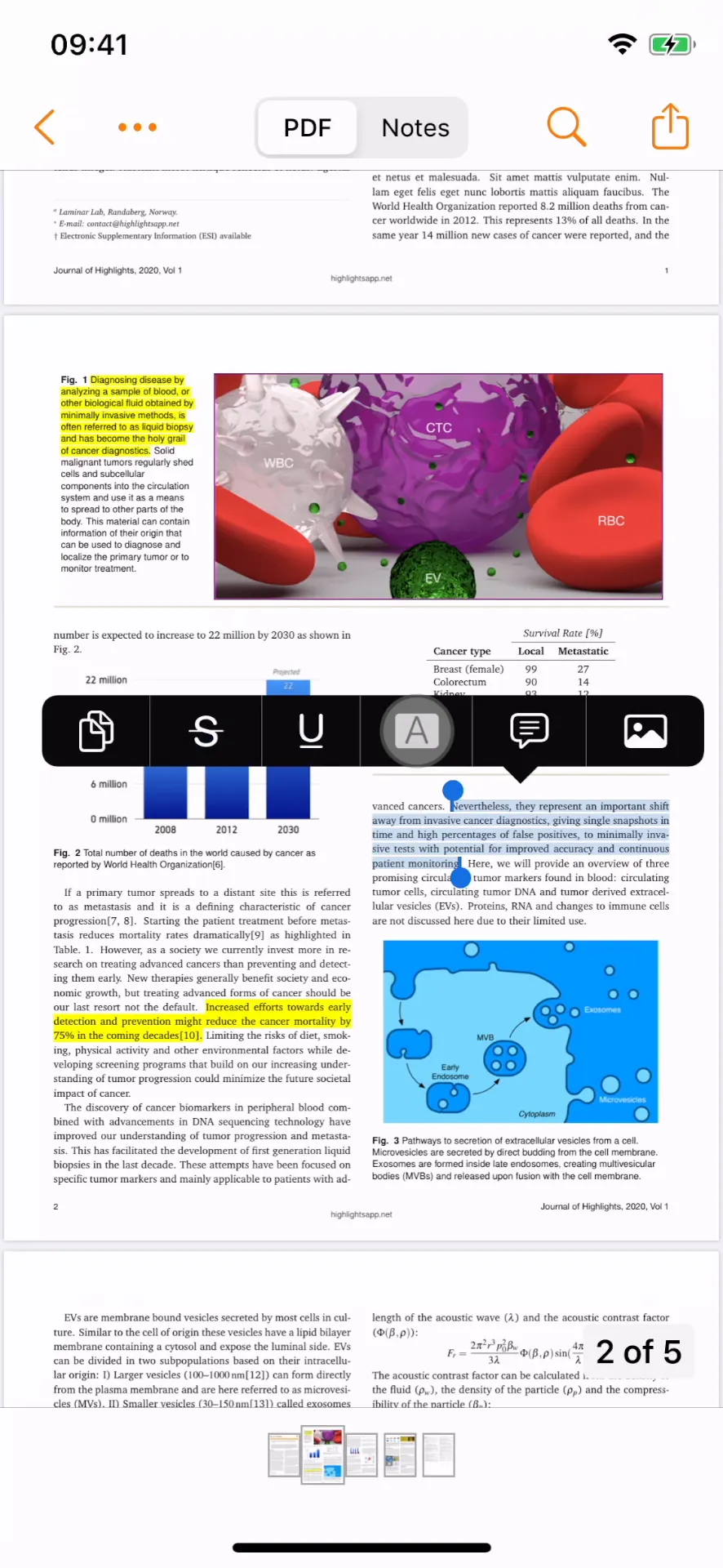 Highlights: PDF Reader & Notes iphone screenshot 1