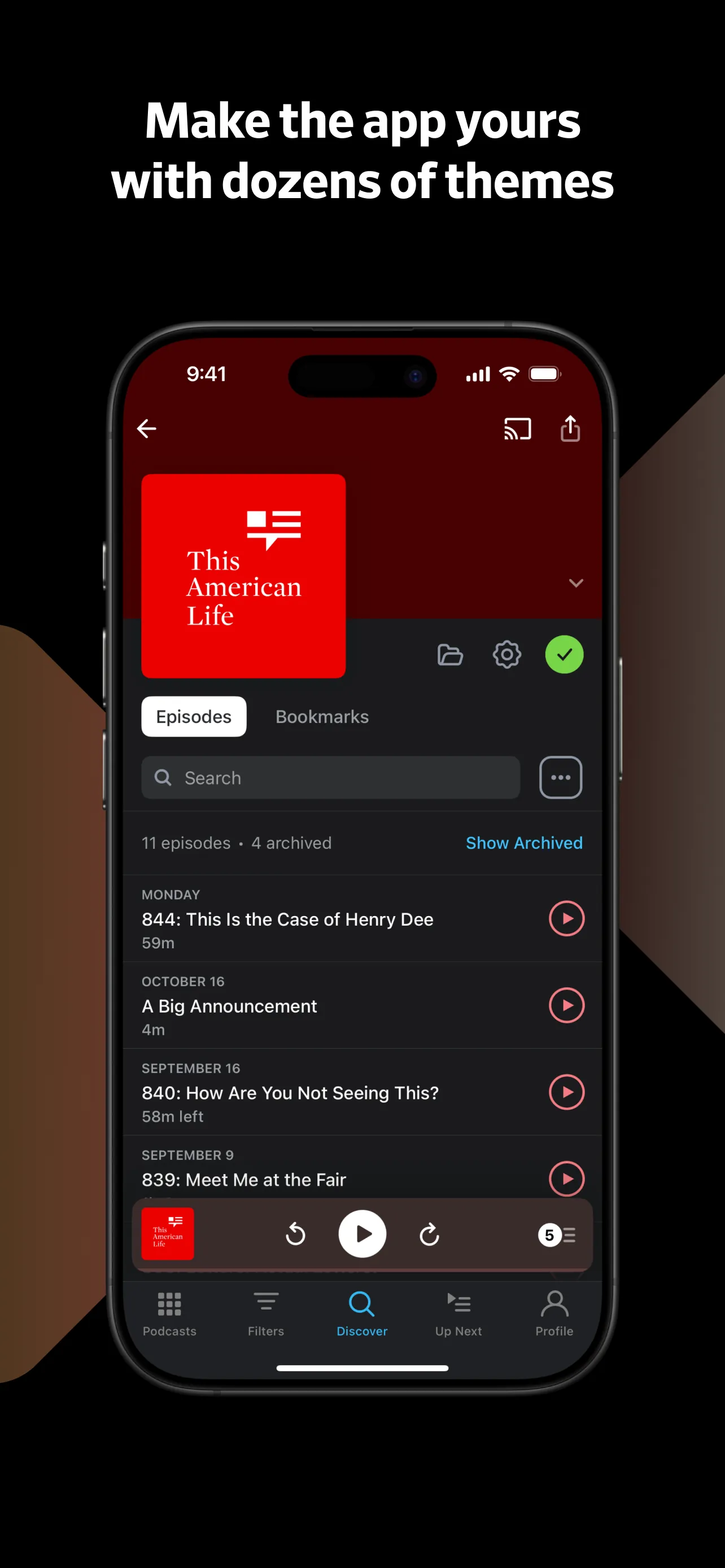 Pocket Casts: Podcast Player iphone screenshot 7