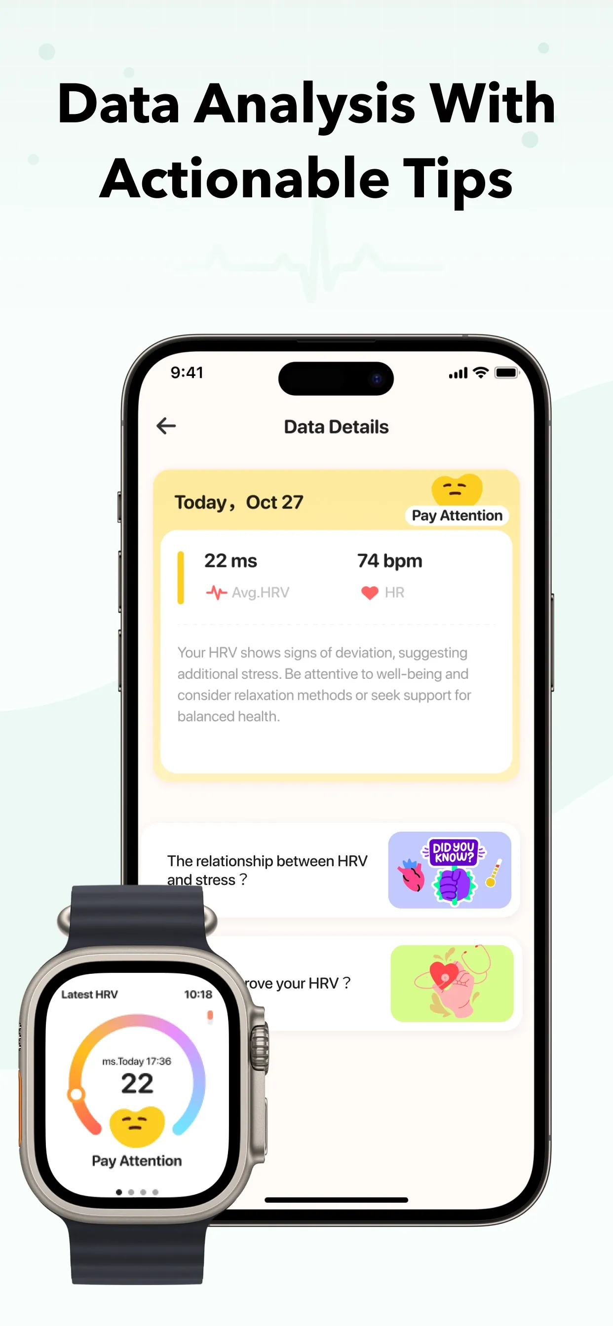 Stress Check: Health Monitor iphone screenshot 2