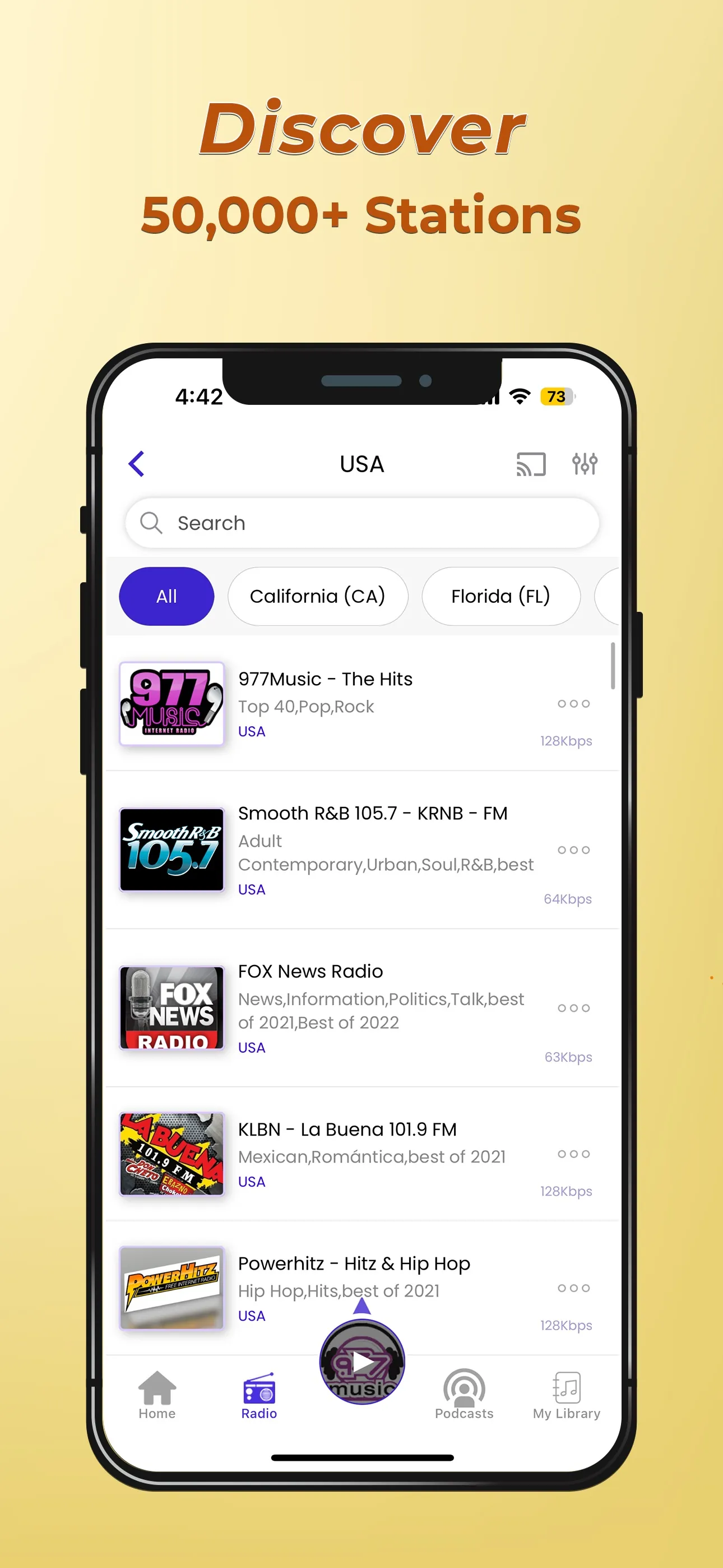 Radio FM: Music, News & Sports iphone screenshot 3