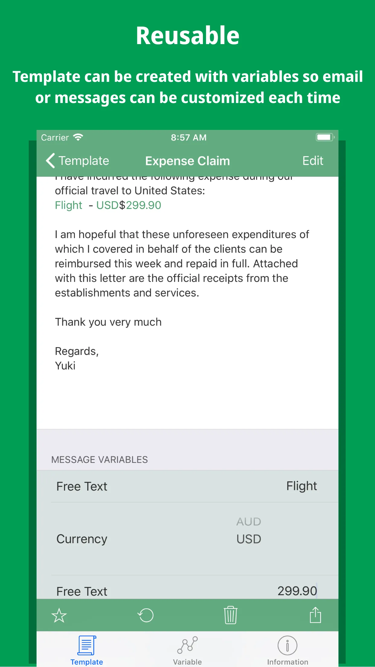 Template Manager iphone screenshot 2