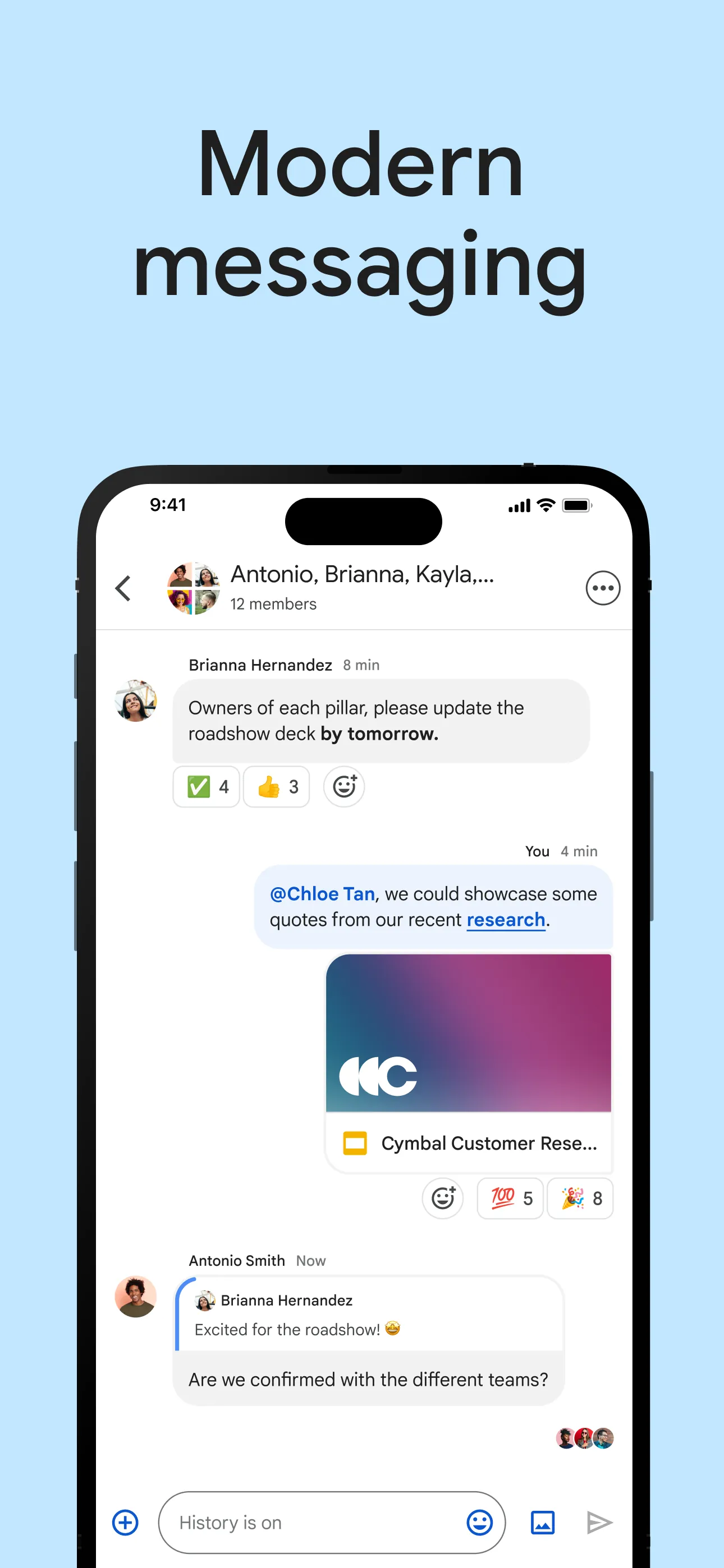 Google Chat iphone screenshot 1