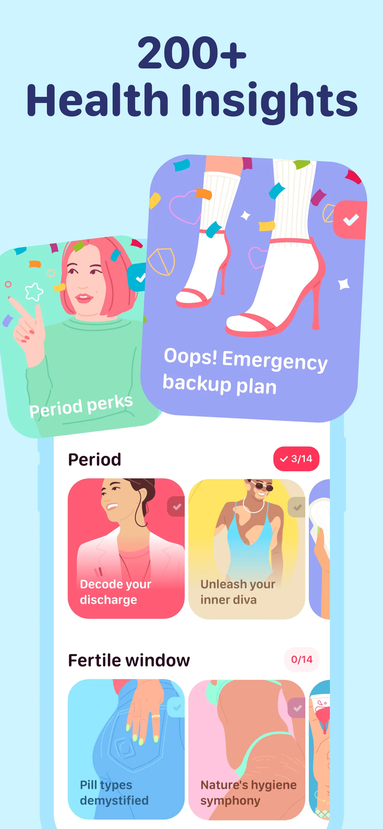 My period calendar Pinkllama iphone screenshot 3