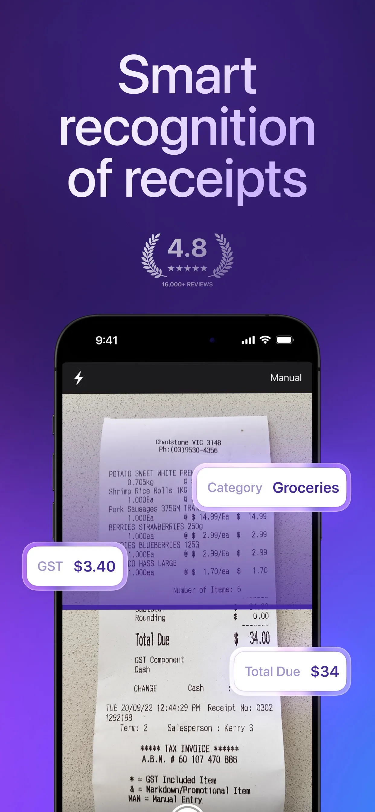 Smart Receipts: Expenses & Tax iphone screenshot 2