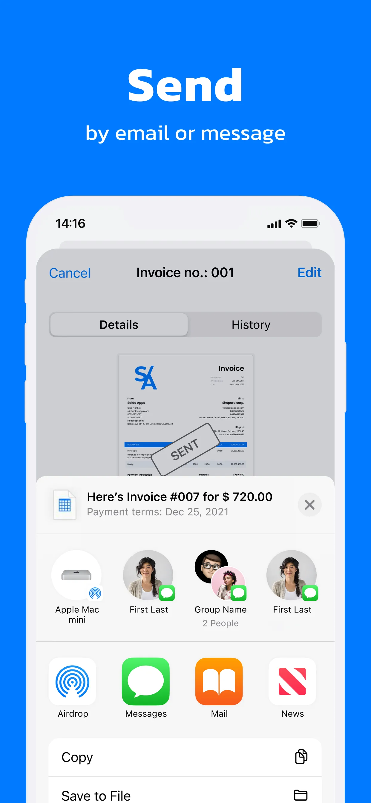 Invoice Maker・The Estimate App iphone screenshot 3