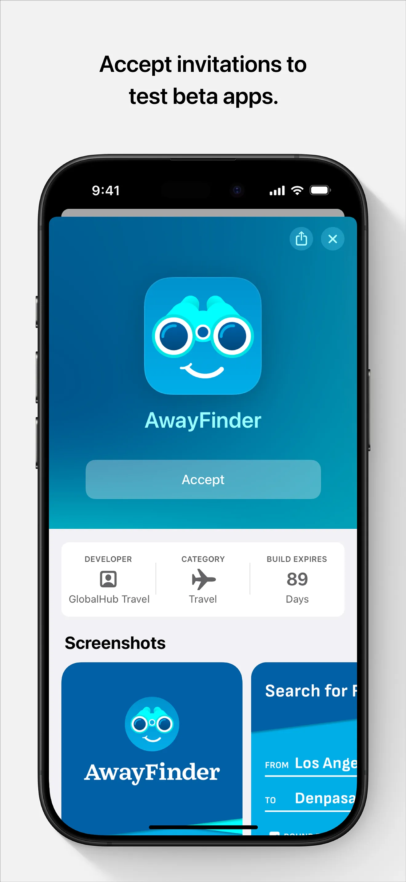 TestFlight iphone screenshot 2