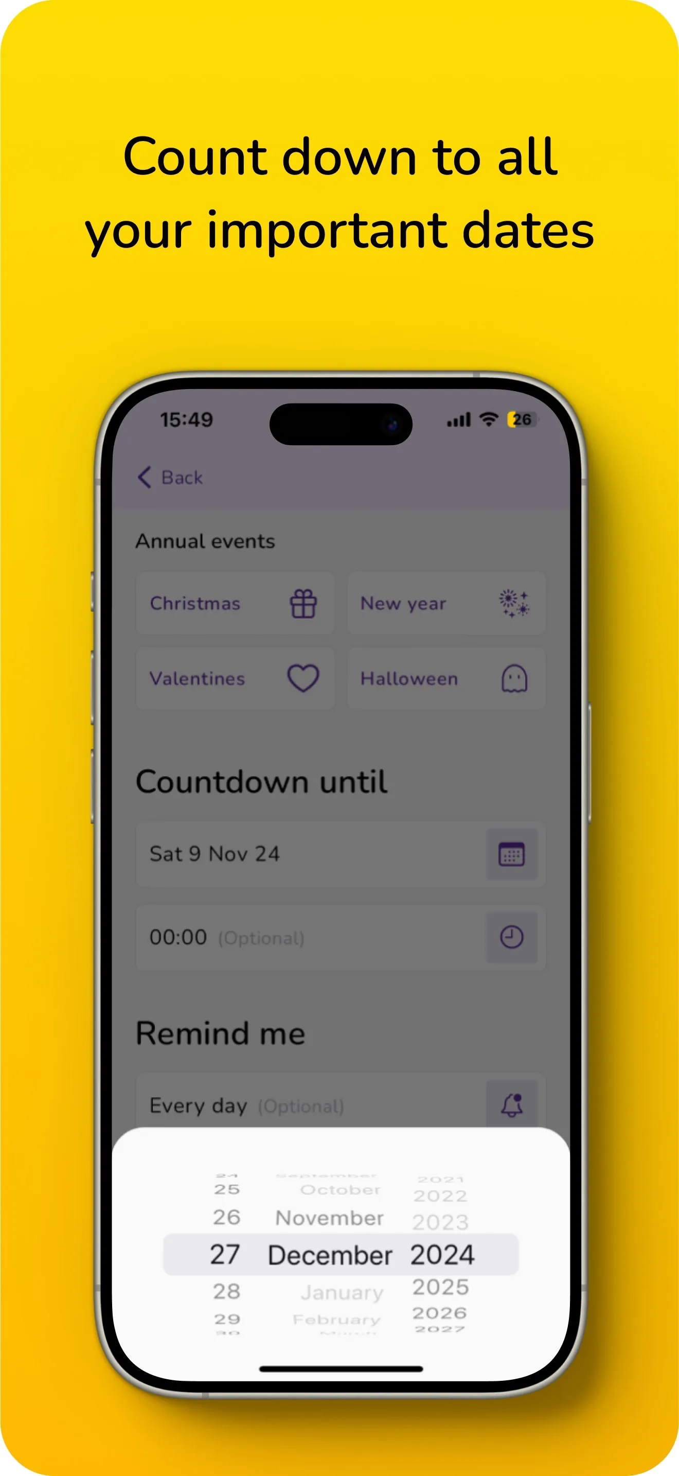 Holiday Countdowns iphone screenshot 7