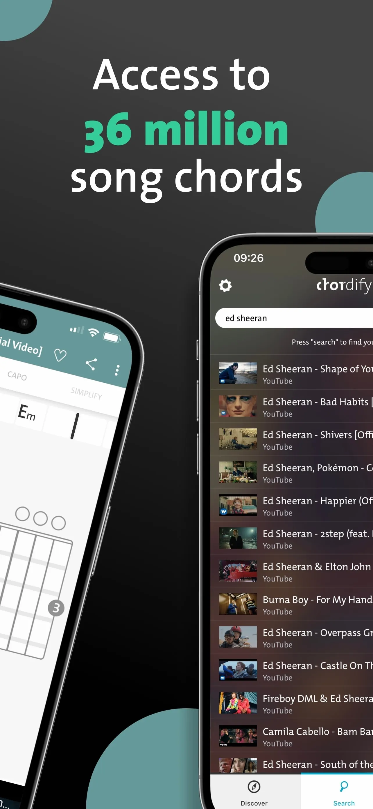 Chordify: Songs, Chords, Tuner iphone screenshot 2
