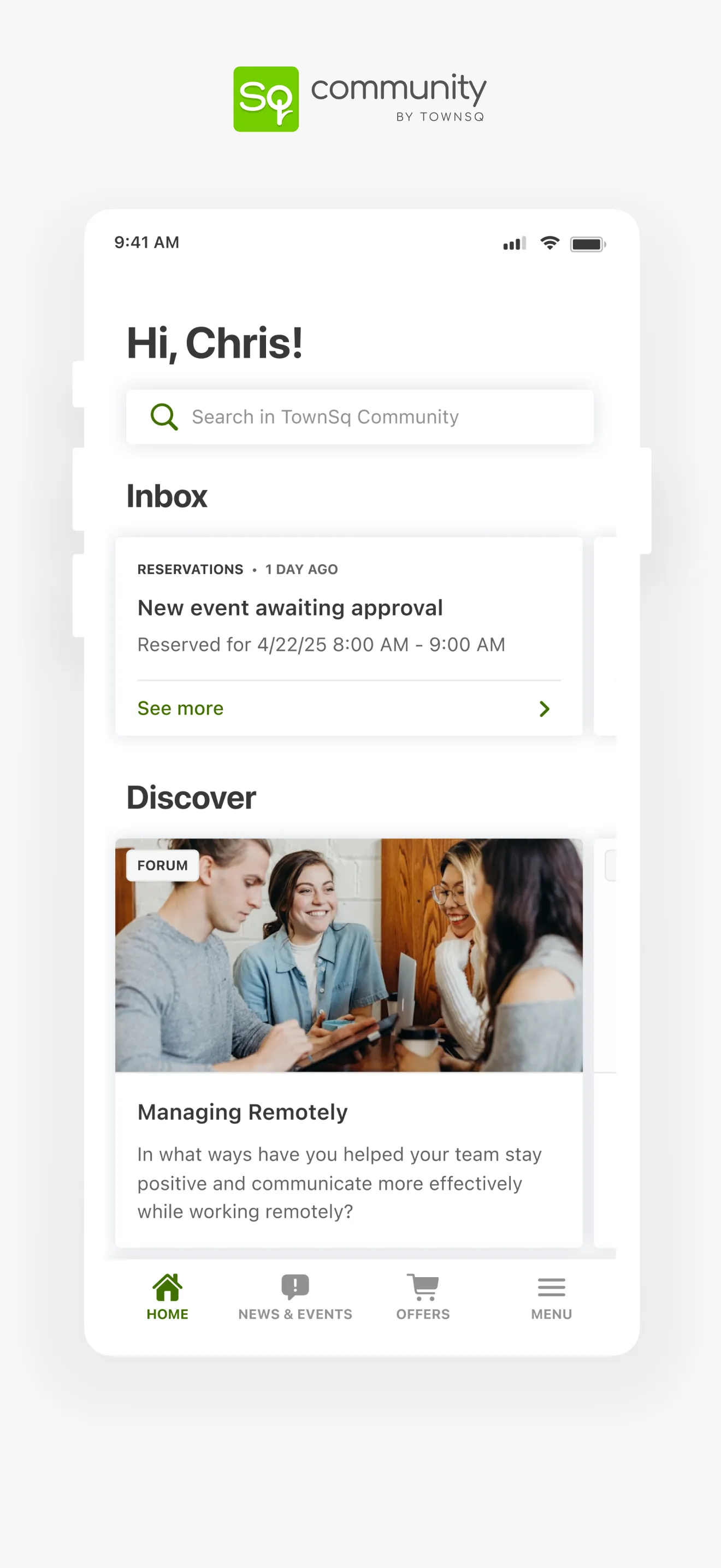 TownSq Community iphone screenshot 1