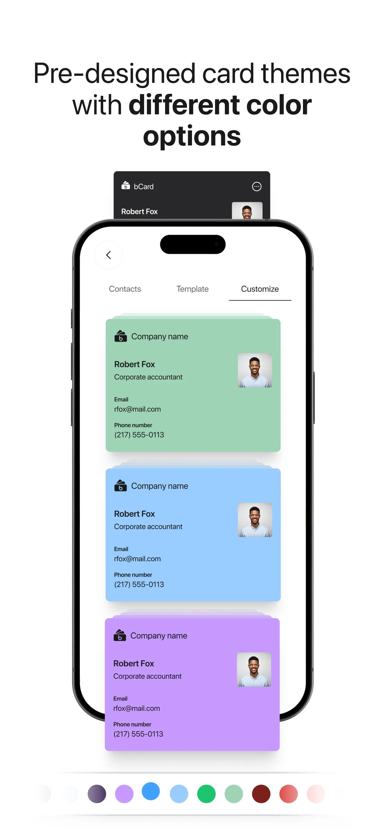 bCard: Digital Business Card iphone screenshot 9