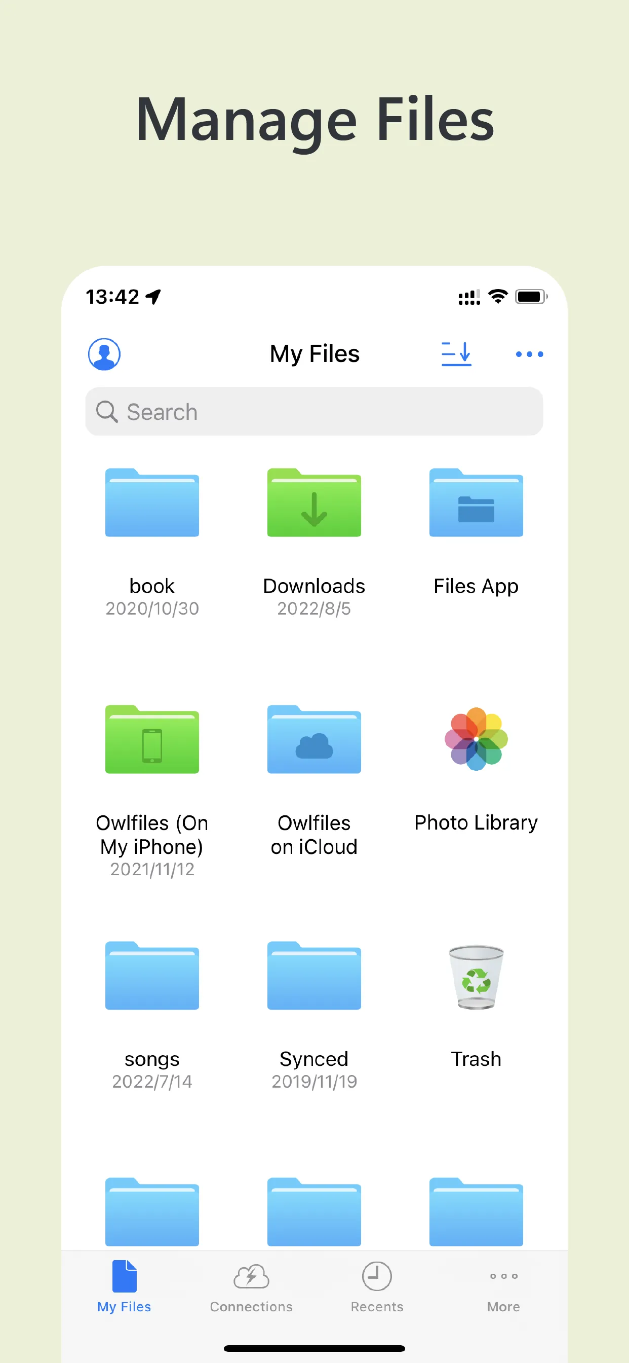 Owlfiles - File Manager iphone screenshot 1