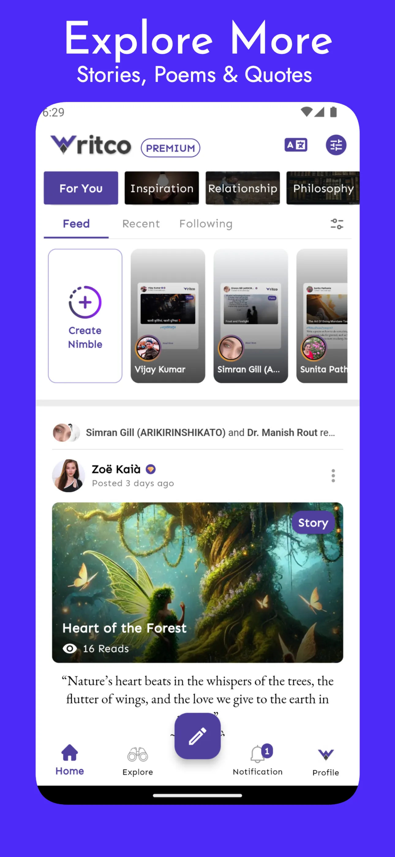 Writco – Write & Publish Books iphone screenshot 1