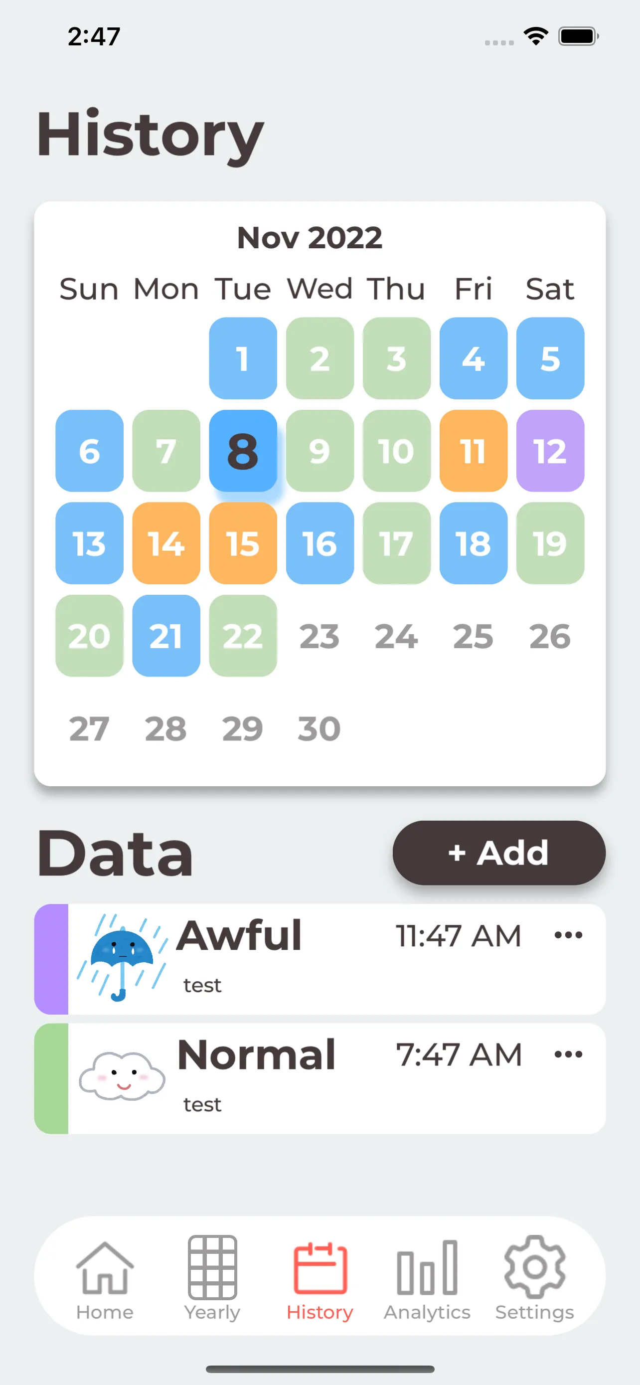 Mood-Tracker iphone screenshot 6