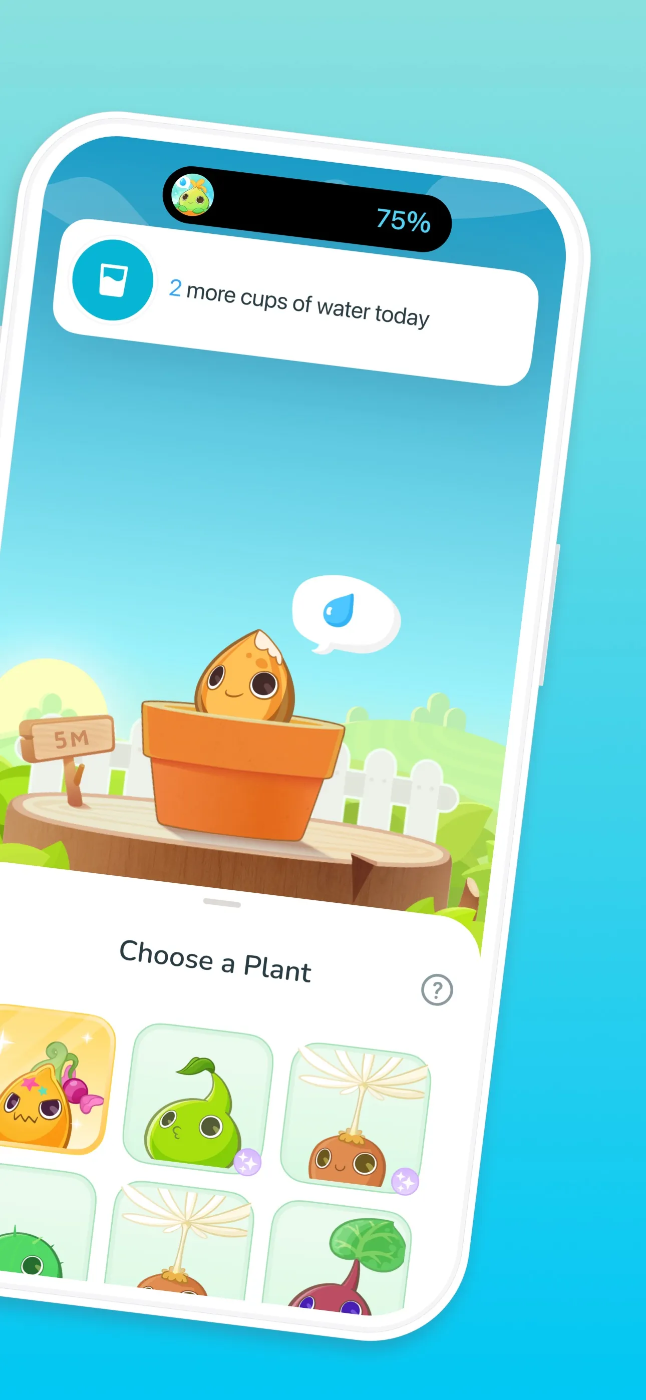 Plant Nanny Cute Water Tracker iphone screenshot 3