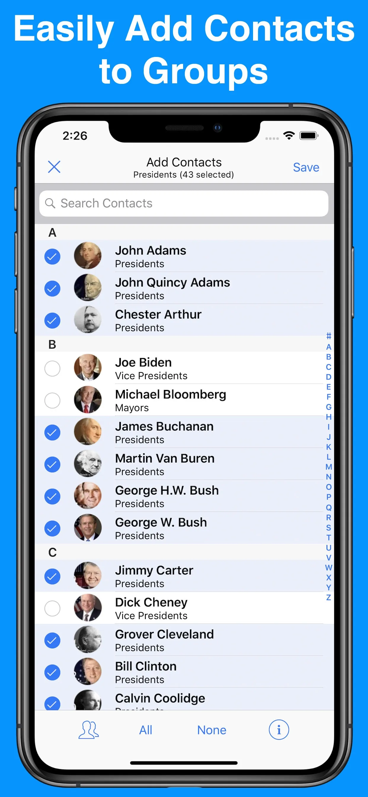 A2Z Contacts - Group Text App iphone screenshot 4