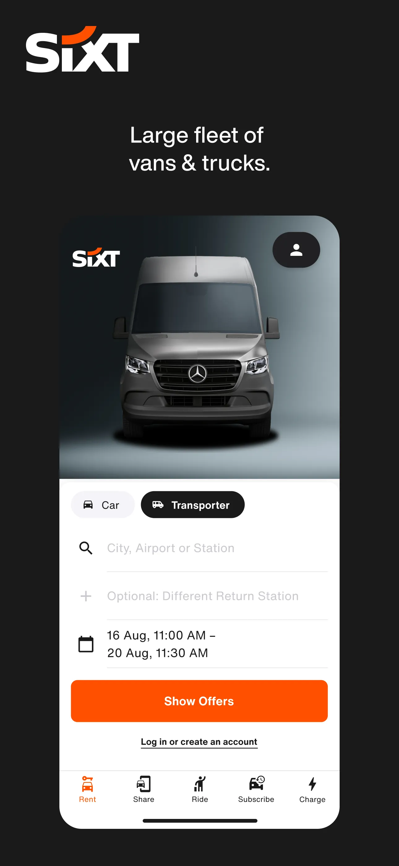 SIXT rent, share, ride & plus iphone screenshot 3