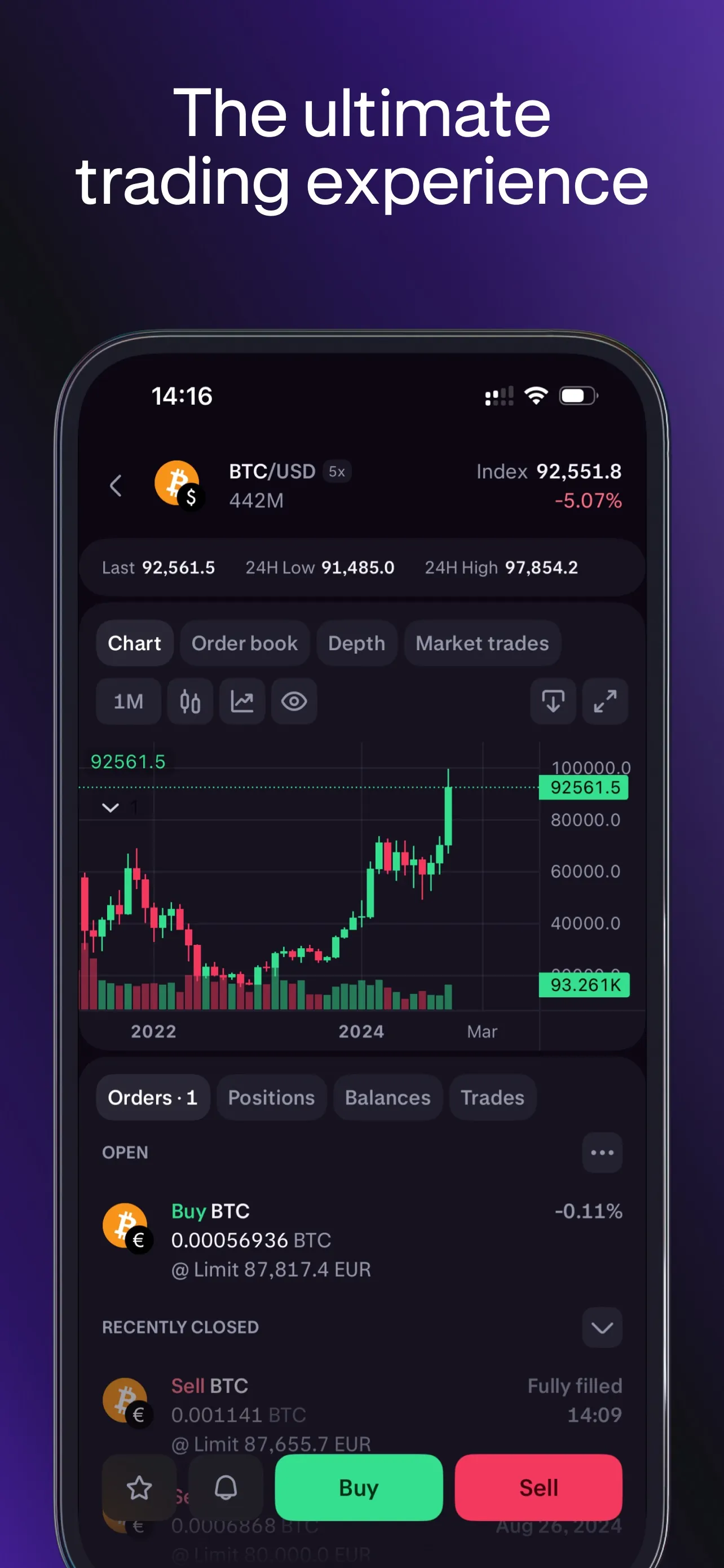 Kraken Pro: Buy & Trade Crypto iphone screenshot 3