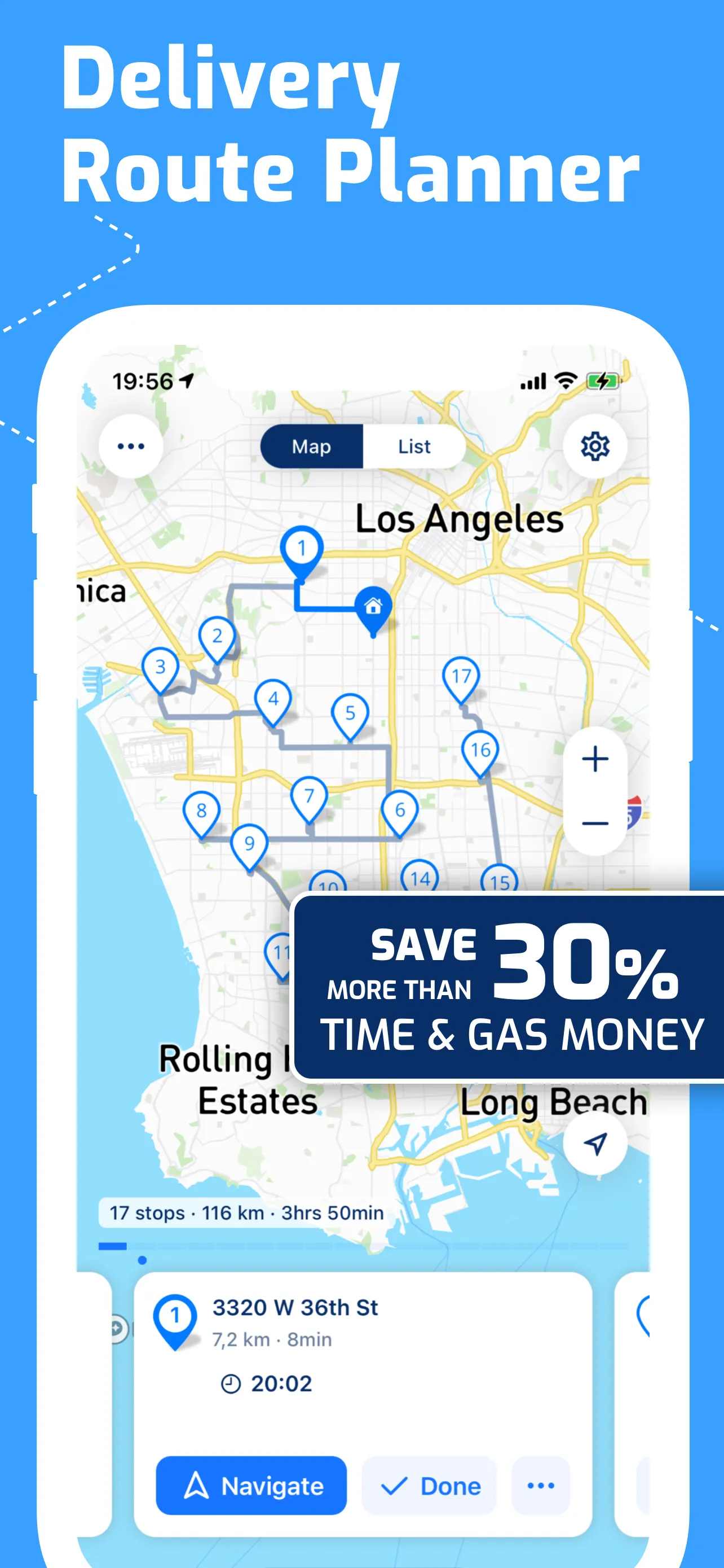Route Planner, Delivery, MyWay iphone screenshot 1