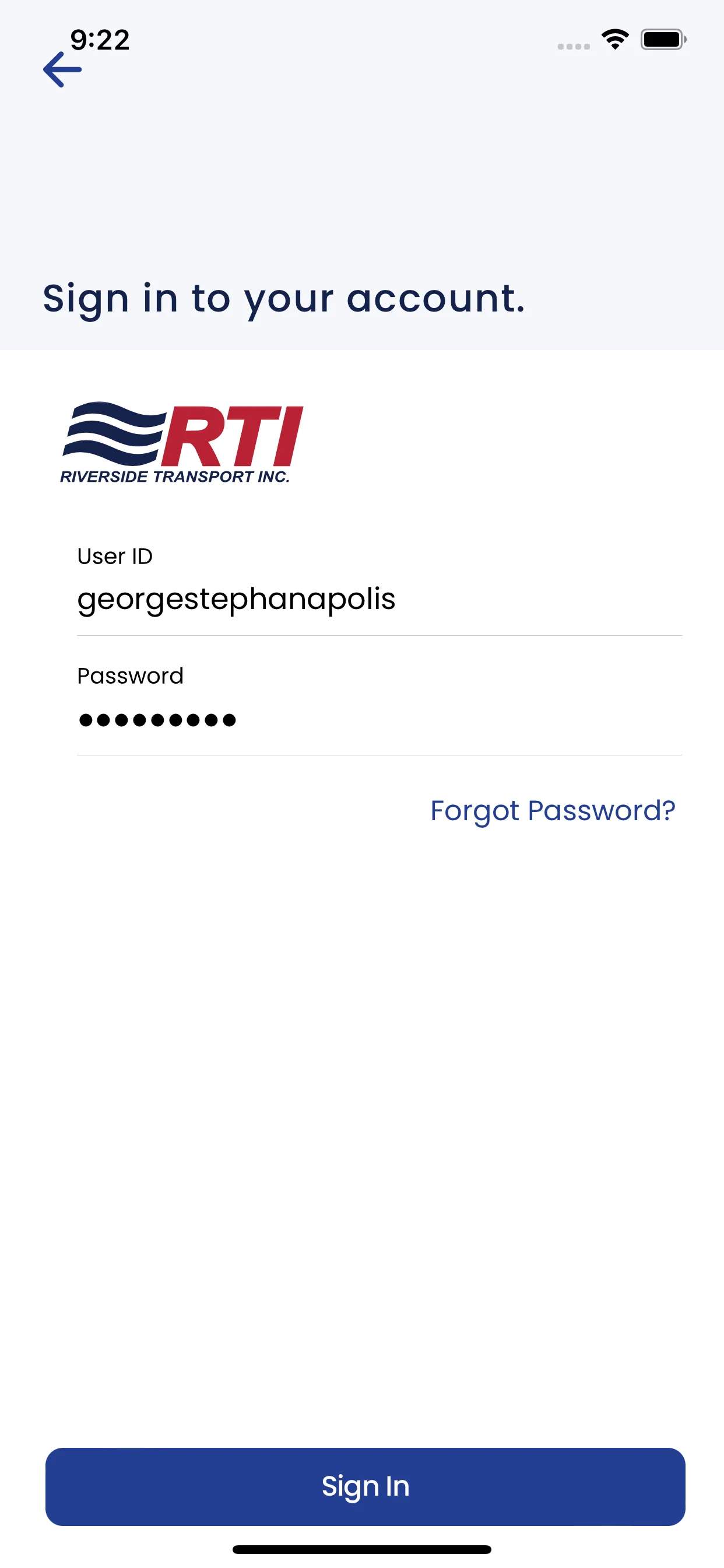 RTI Workflow (Go.Driver) iphone screenshot 2