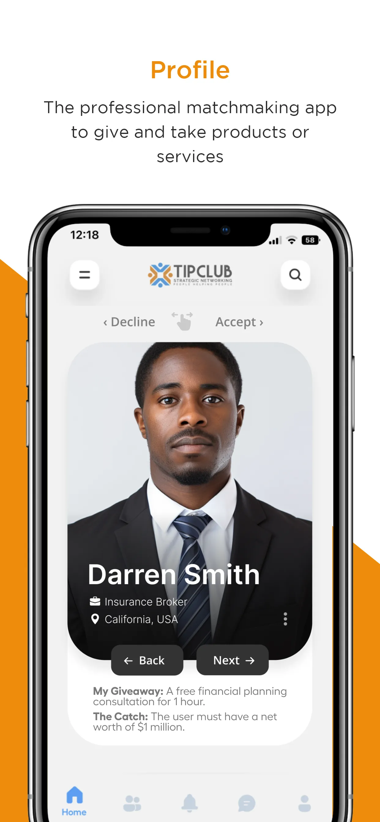 Tipclub:A Professional Network iphone screenshot 1