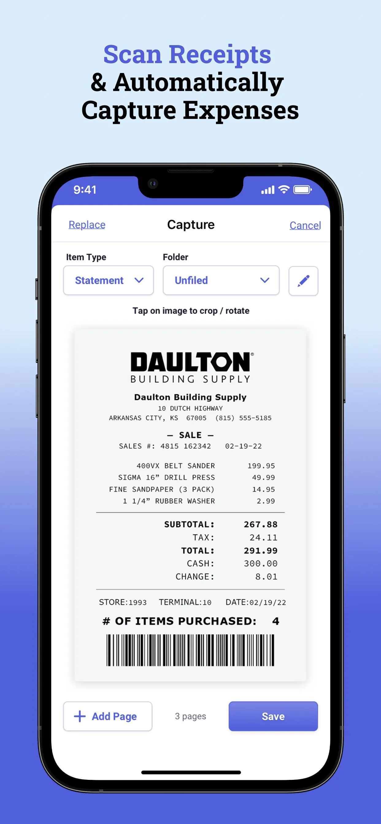 Neat: Receipt Tracker iphone screenshot 2