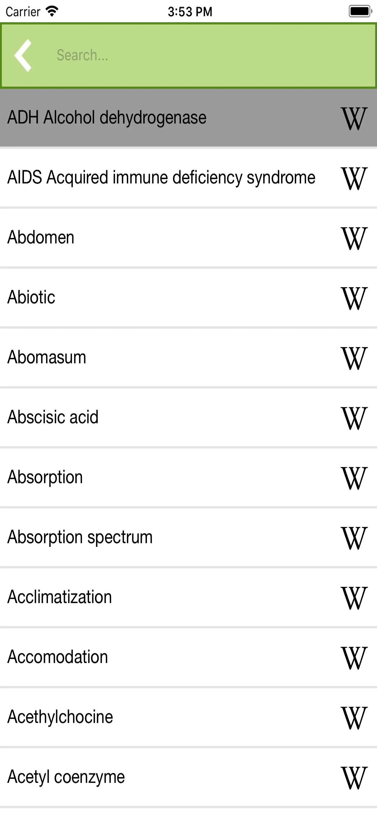 Biology Encyclopedia iphone screenshot 1