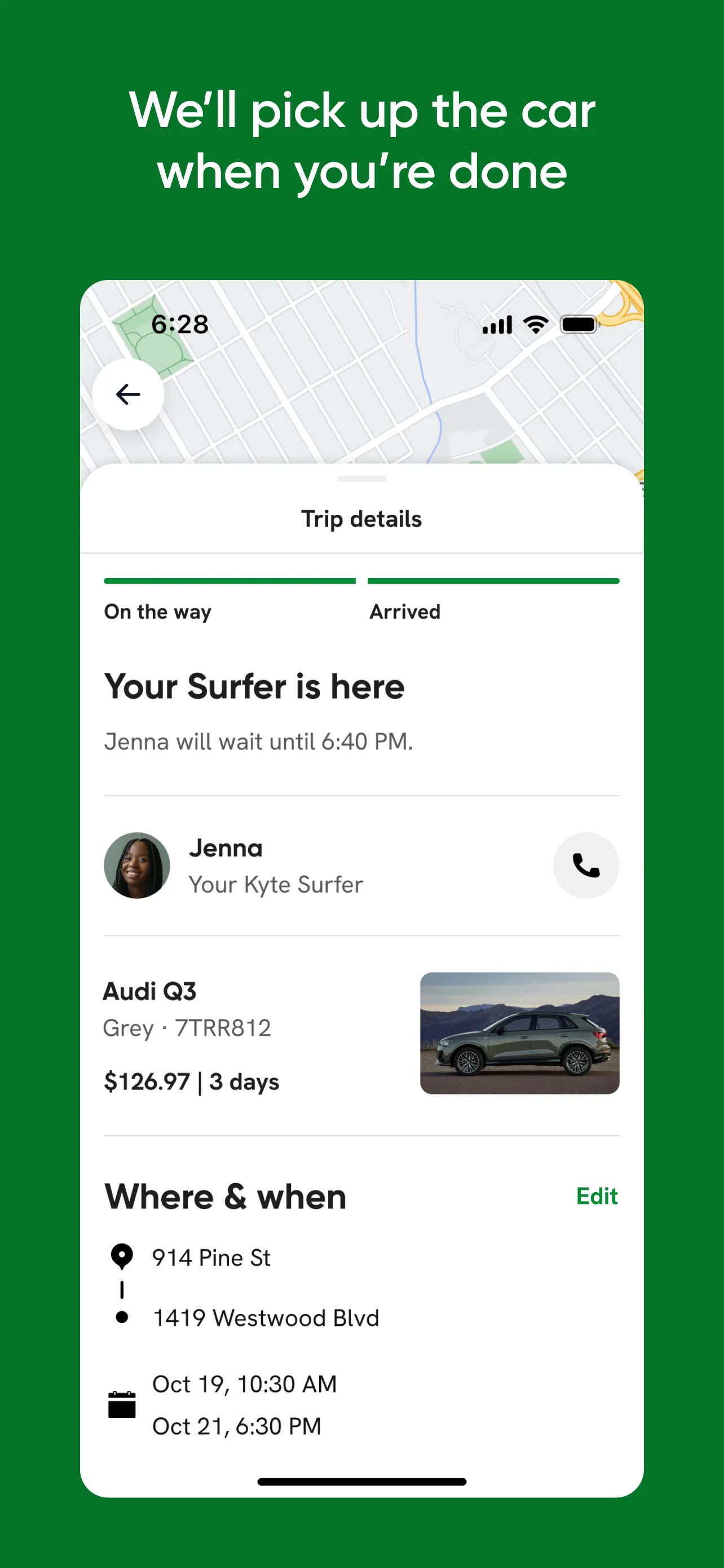 Kyte - Rental Cars, Delivered. iphone screenshot 6