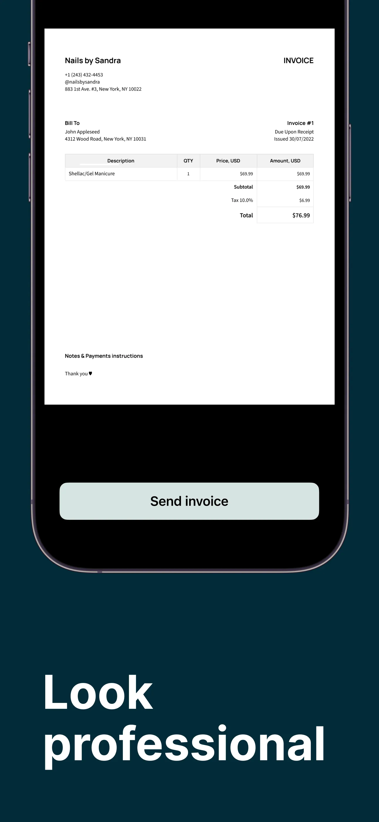 Invoice Maker Tofu & Estimates iphone screenshot 6