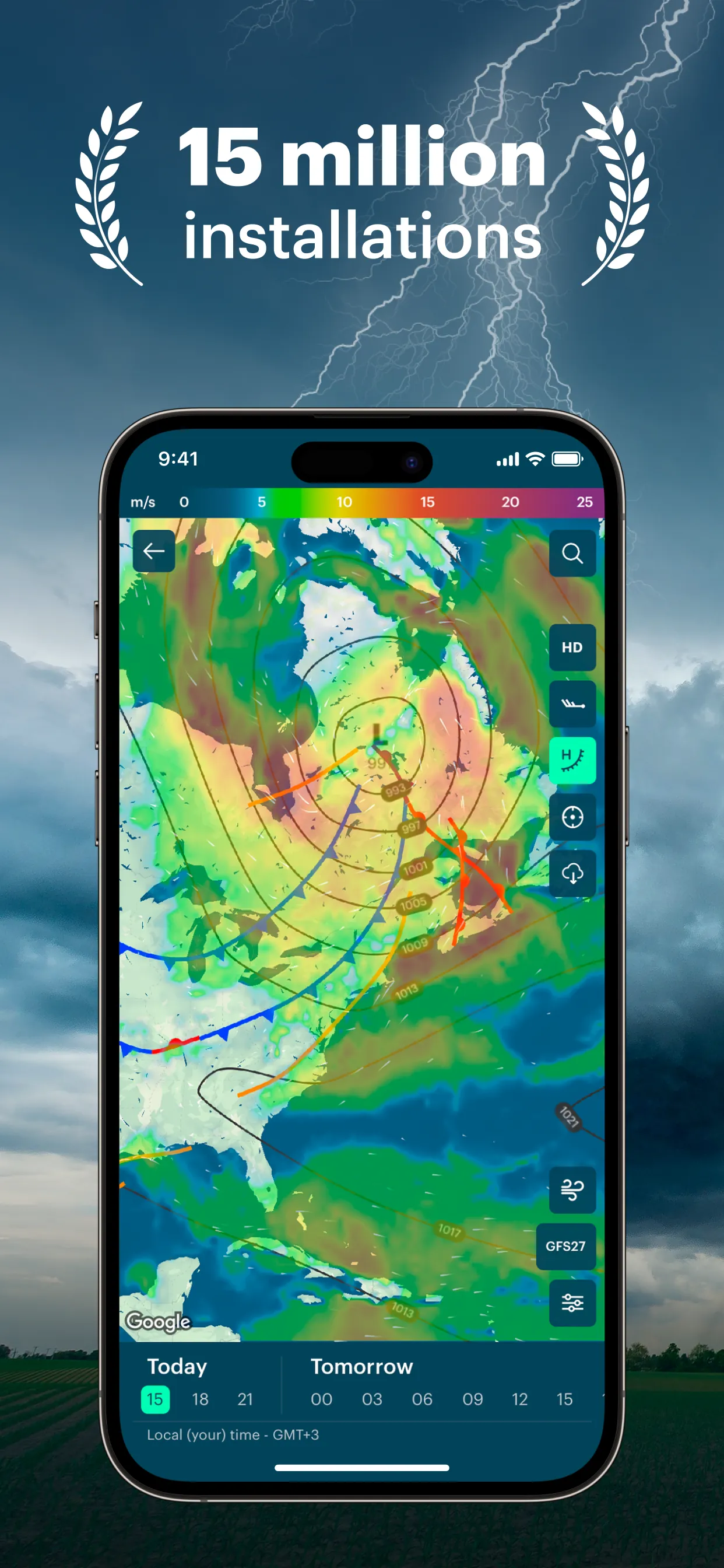 Windy.app — Wind, Tides, Radar iphone screenshot 1