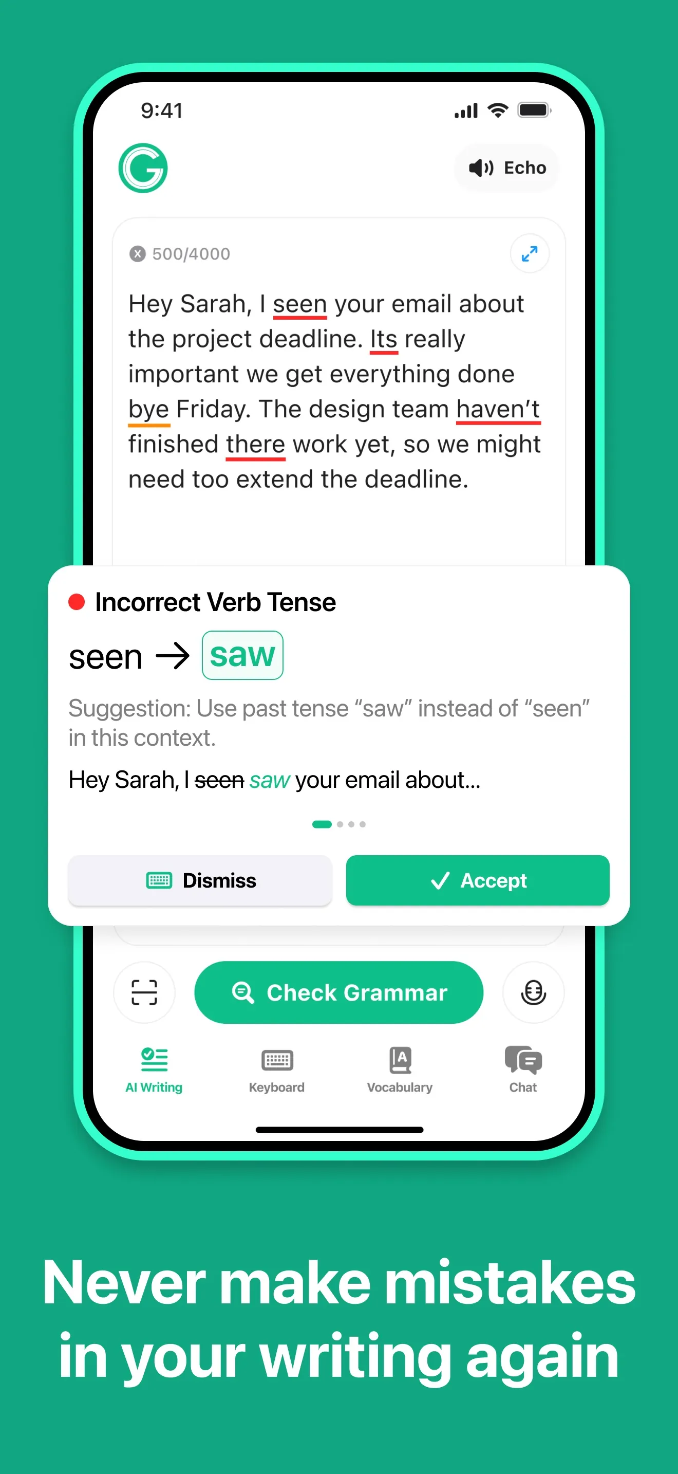 Grammar Check Corrector by AI iphone screenshot 3