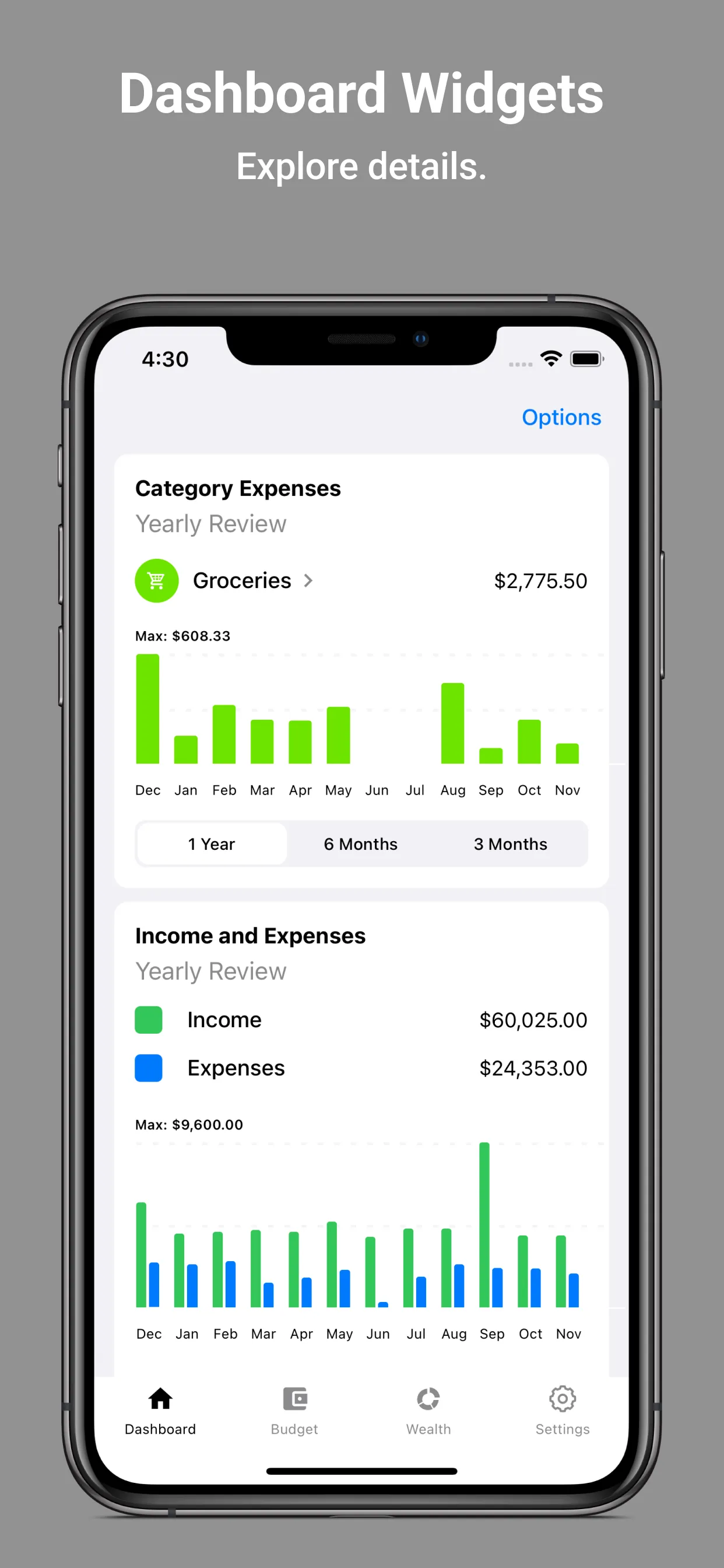 Financial Tracker App iphone screenshot 2
