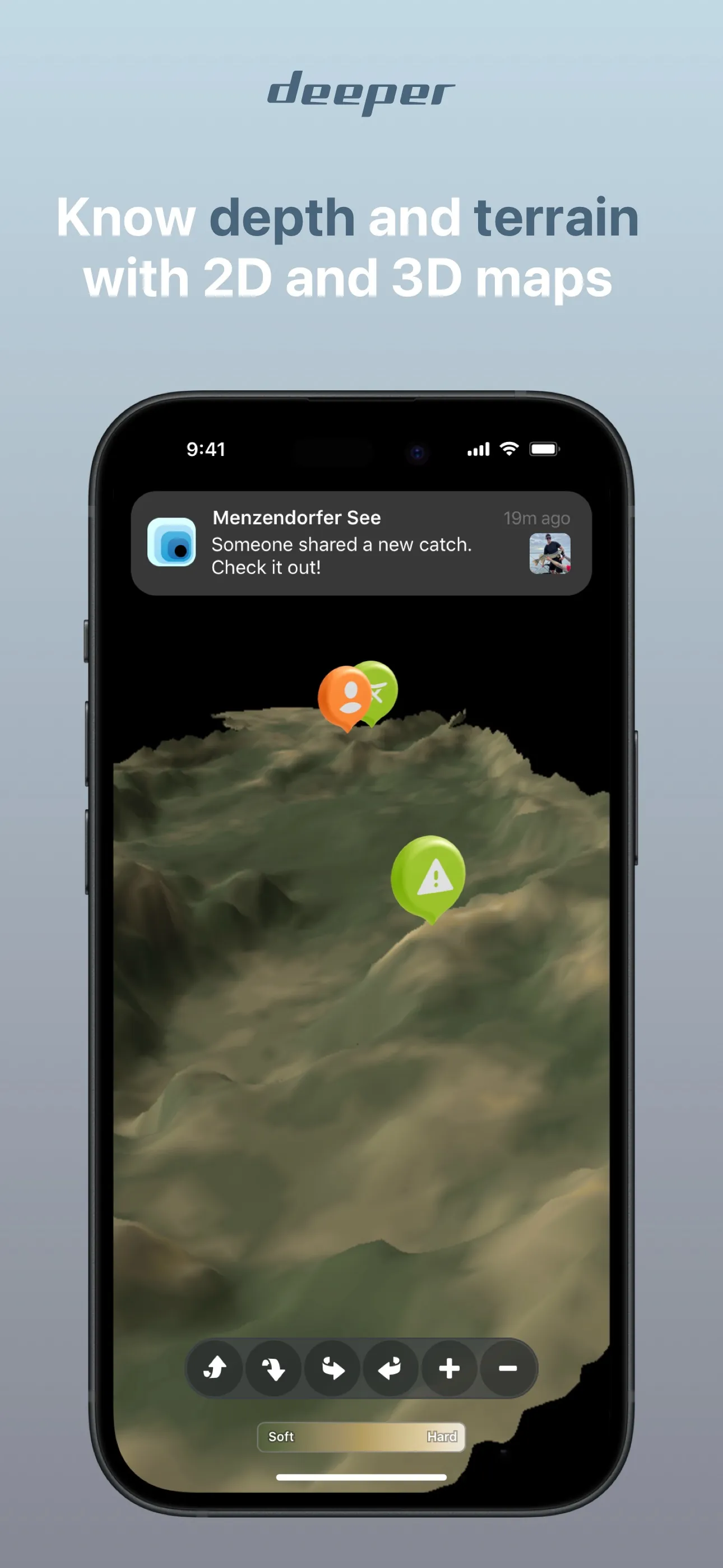 Fish Deeper - Fishing App iphone screenshot 1
